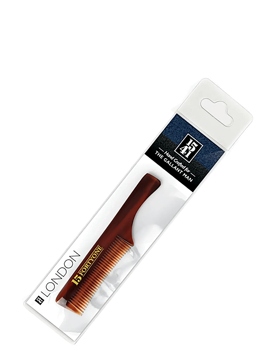 1541 of London - Pocket Moustache Comb (Brown) - juukseharjad ja kammid - brown - 1