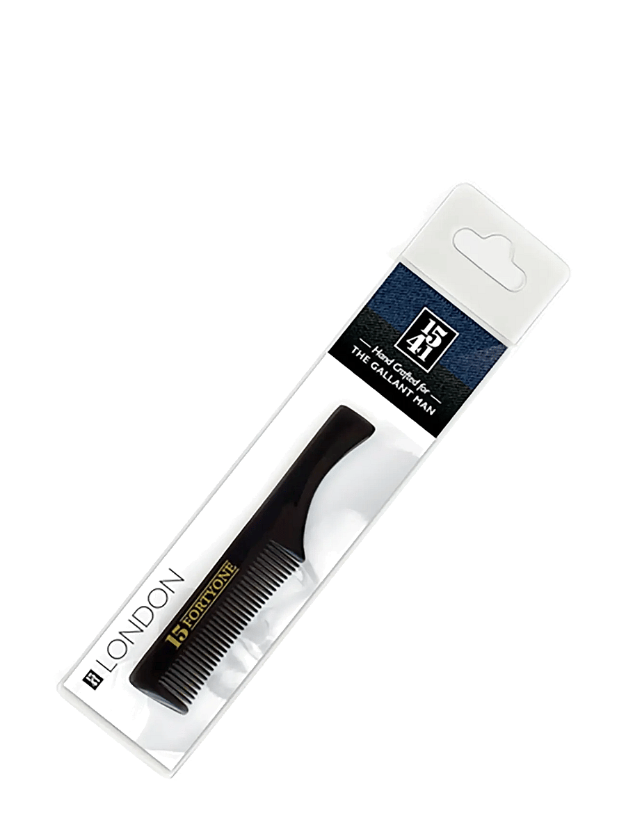 1541 of London - Pocket Moustache Comb (Black) - habemekammid - black - 1