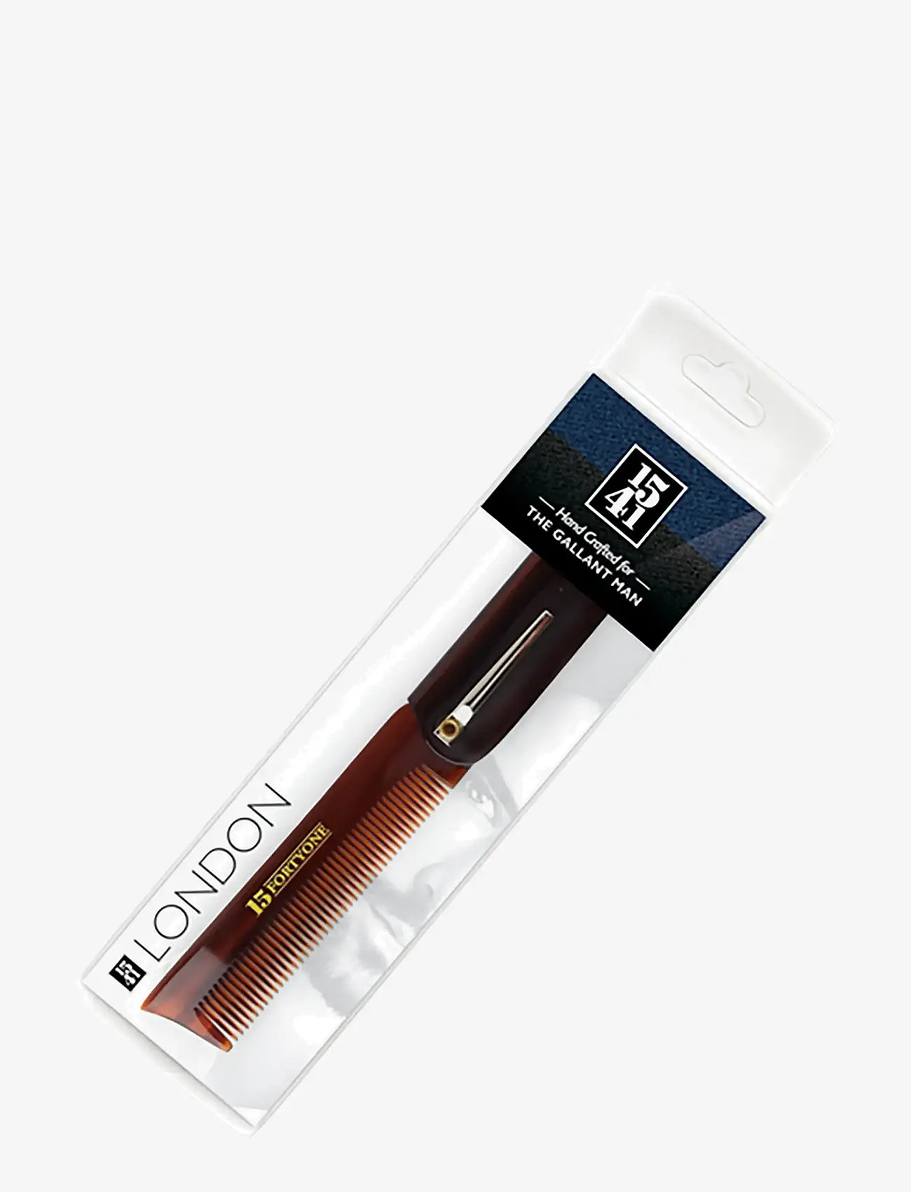 1541 of London - Folding Pocket Hair & Beard Comb With Clip - skægkamme - brown - 1