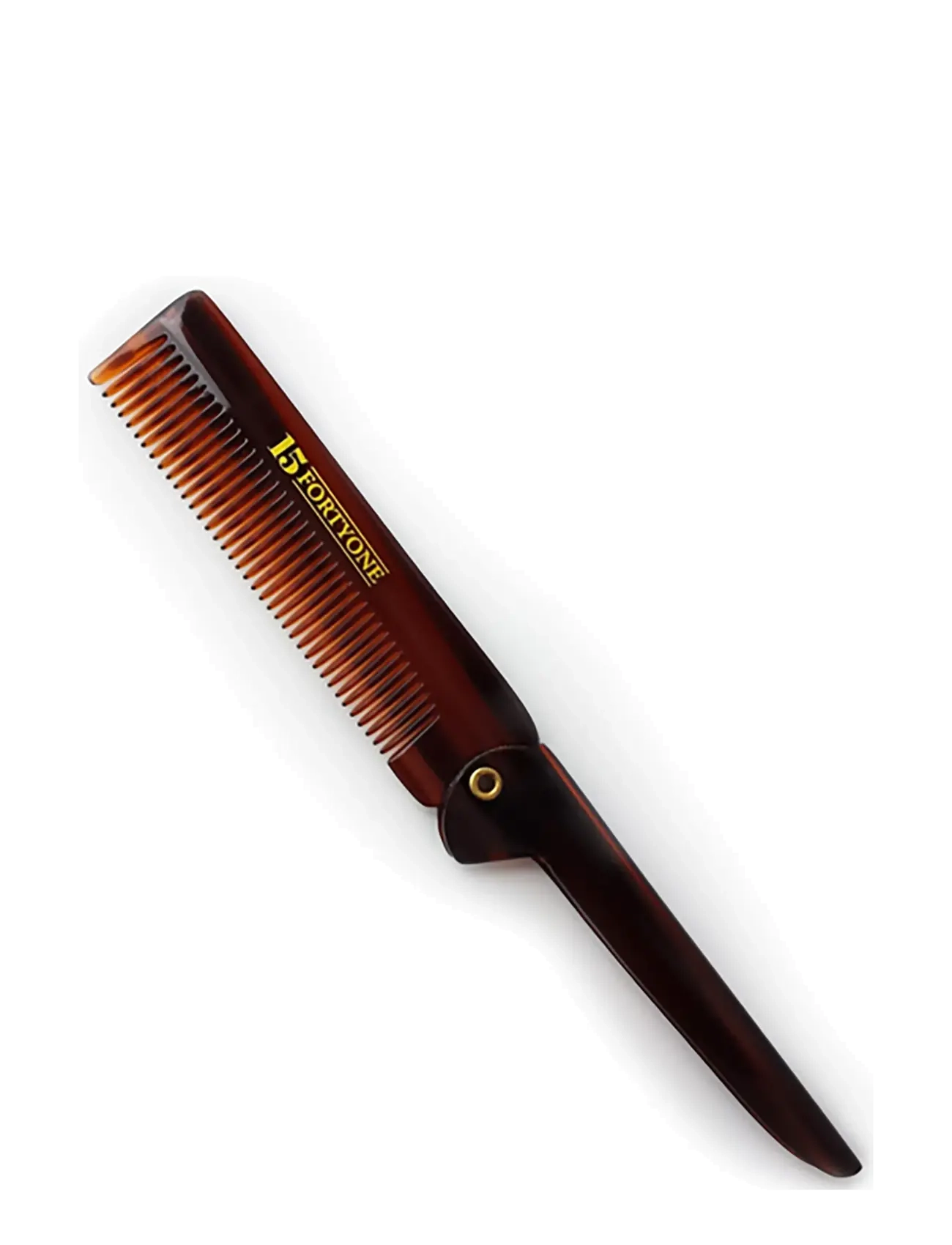 1541 of London Pocket Size Fine Tooth Folding Comb, One Size, Brown, Hårbørster Og Kamme > Stylingbørste, Dame