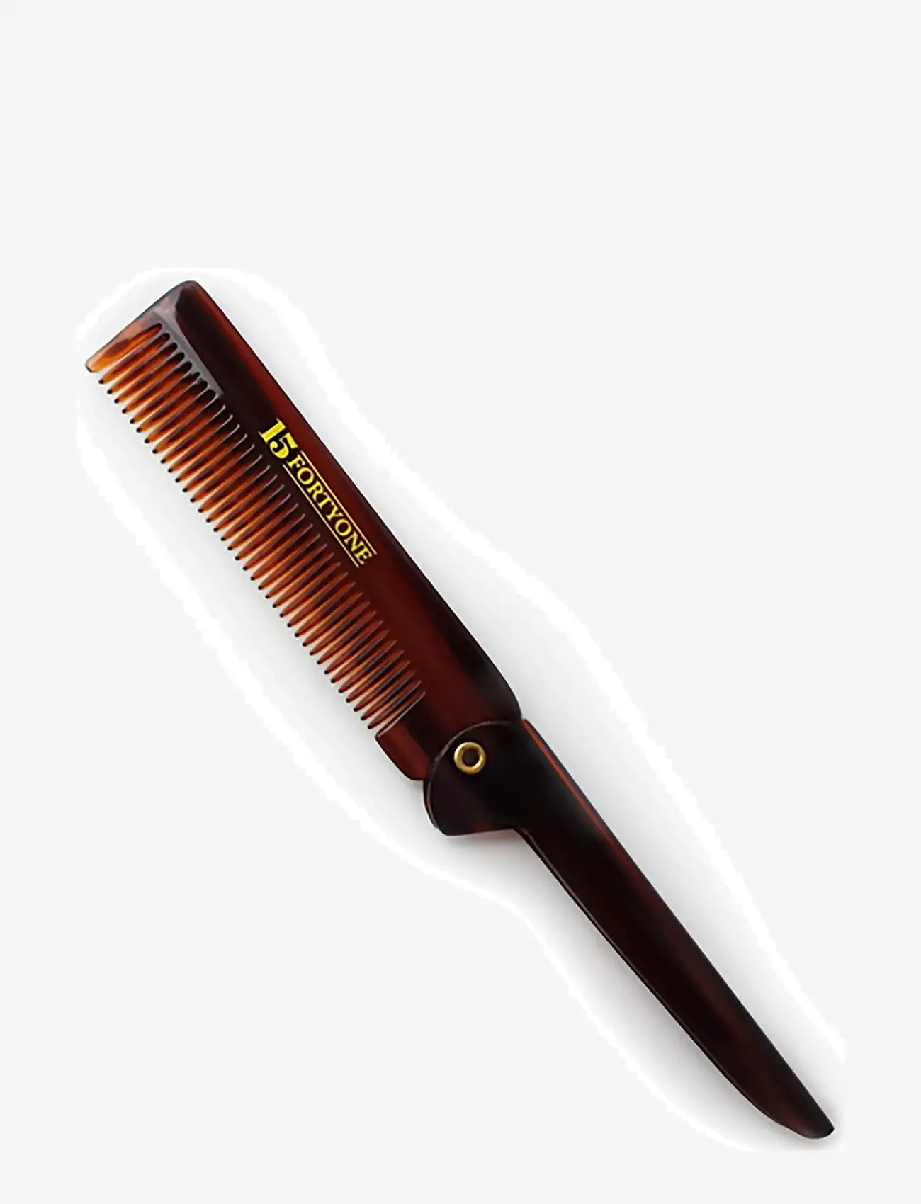 1541 of London - Pocket Size Fine Tooth Folding Comb - kammar - brown - 0