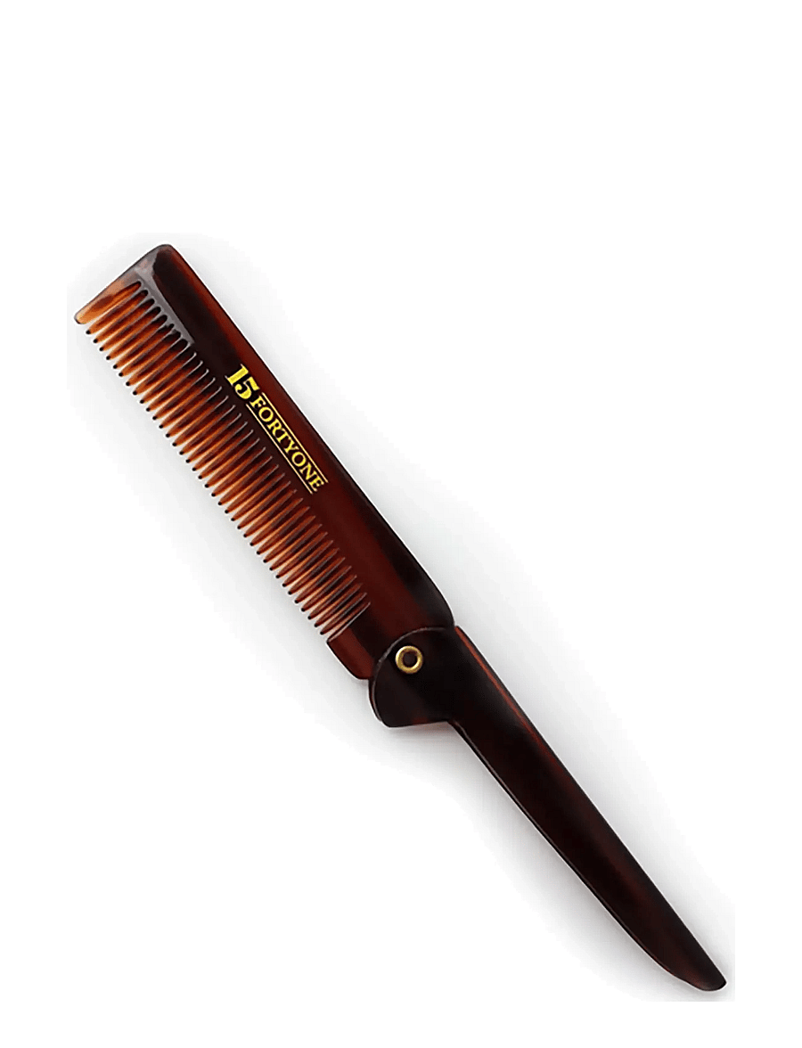 1541 of London - Pocket Size Fine Tooth Folding Comb - kammat - brown - 0