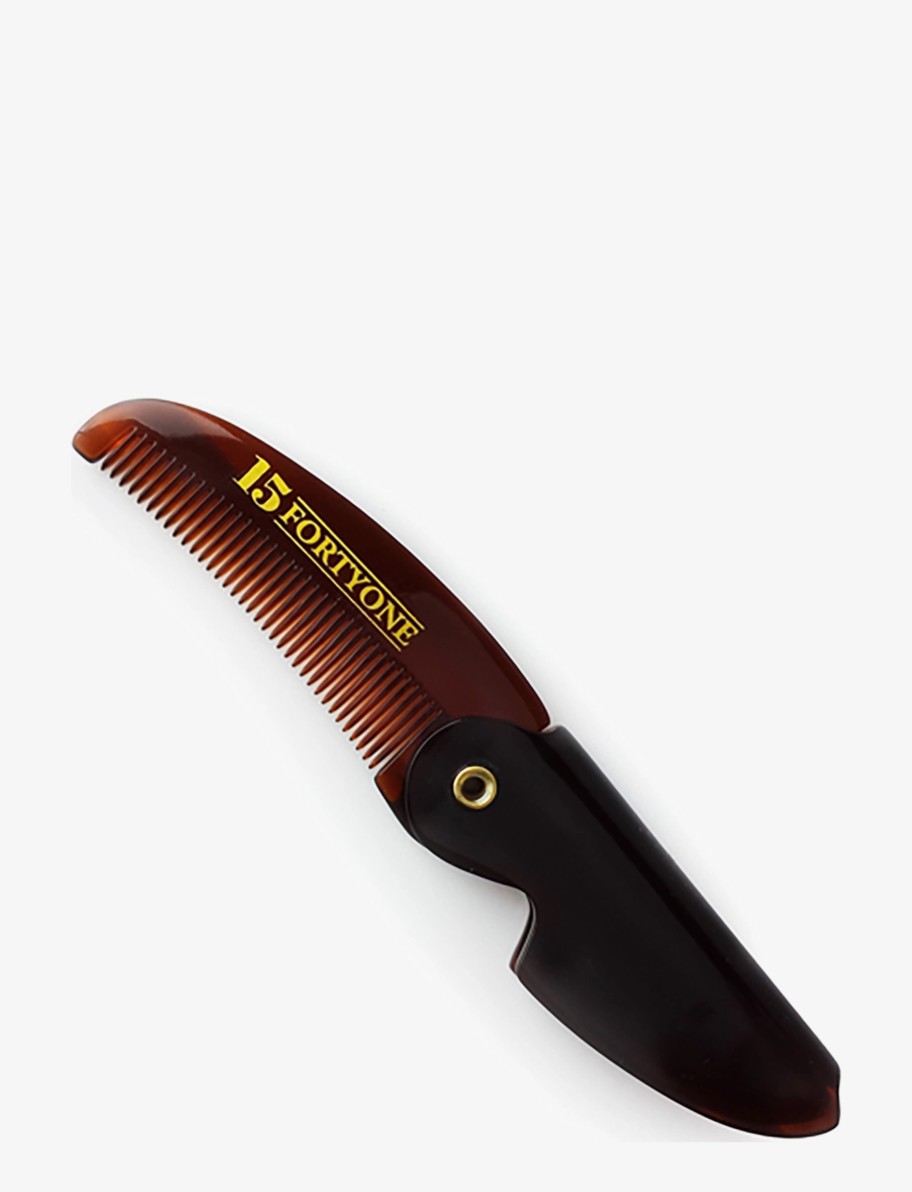 1541 of London Pocket Size Folding Moustache Comb - Vis alt - BROWN / brown