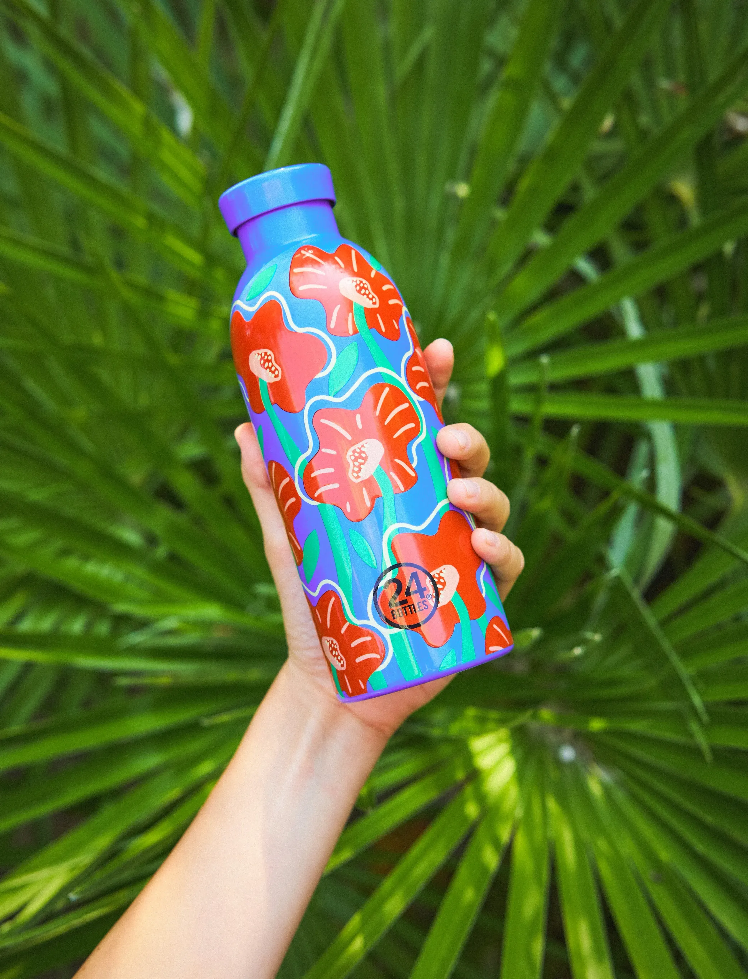 24bottles Clima 500 Ml Flora De Fuego, ml, Kitchen, Blau - Water Bottles, Kinder