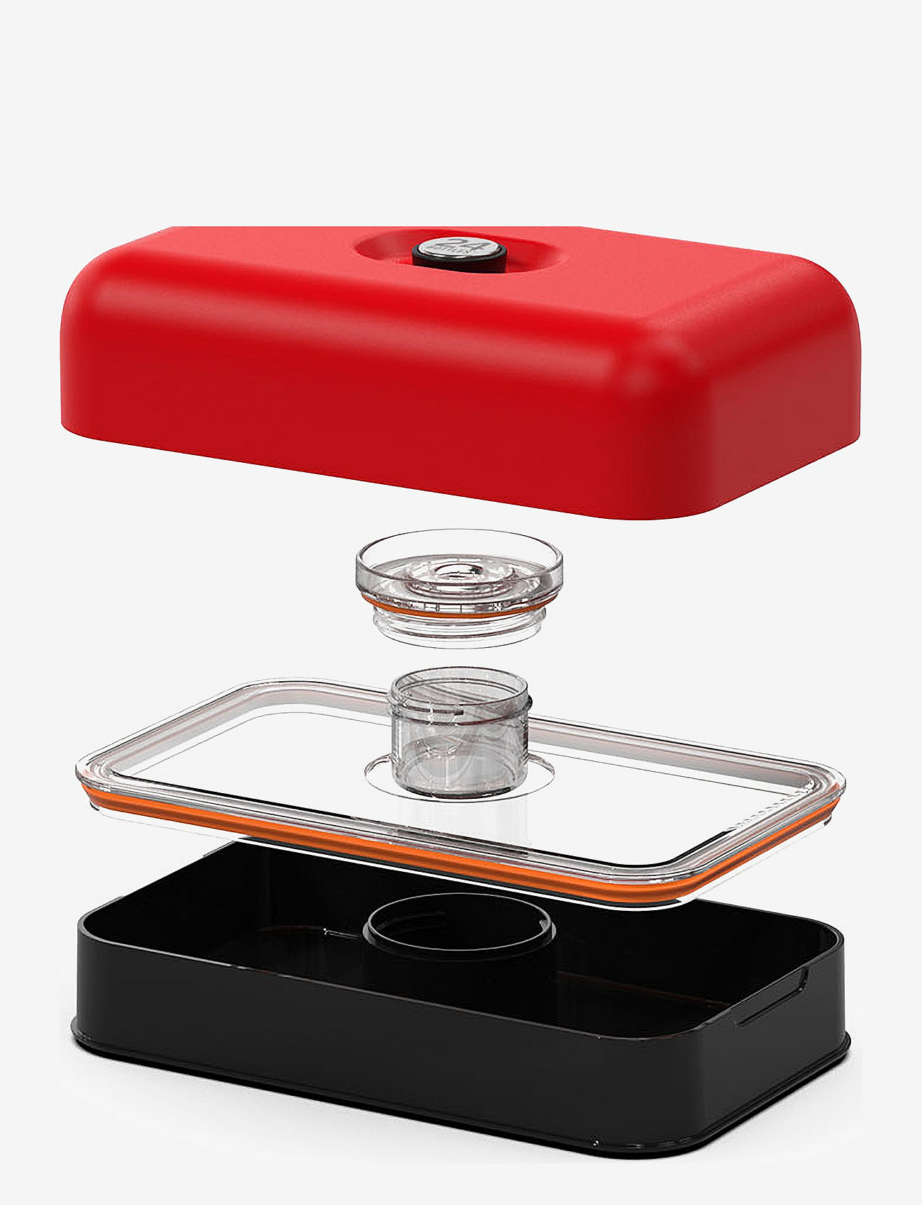 24bottles - Lunch Box - Stone Finish - Hot Red - hot red - 2