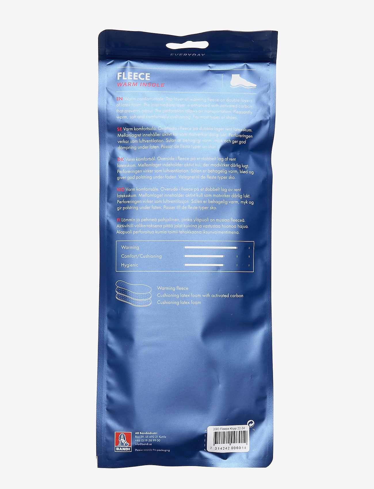 2GO - 2GO Fleece Cut to size - skoaccessoarer - black - 3