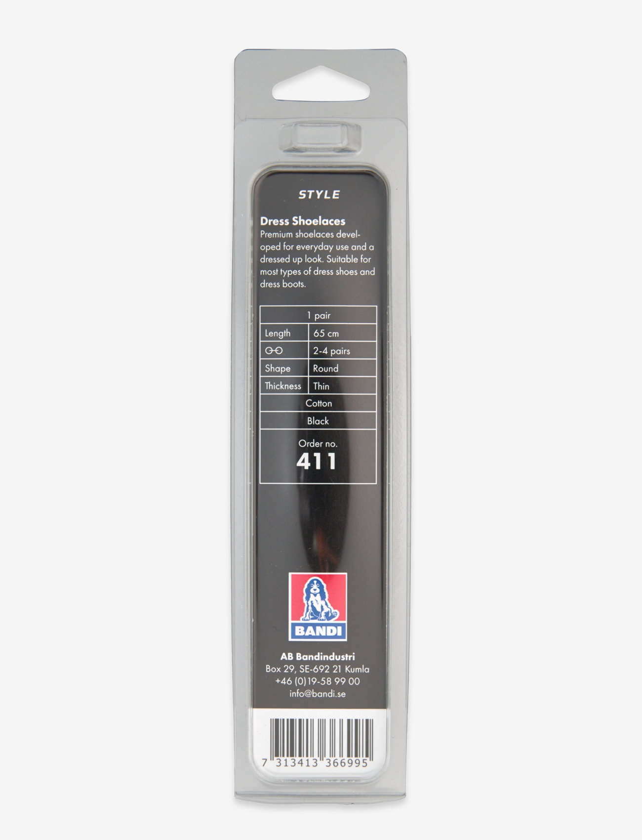 2GO - 2GO shoelace 411 - laveste priser - black - 1