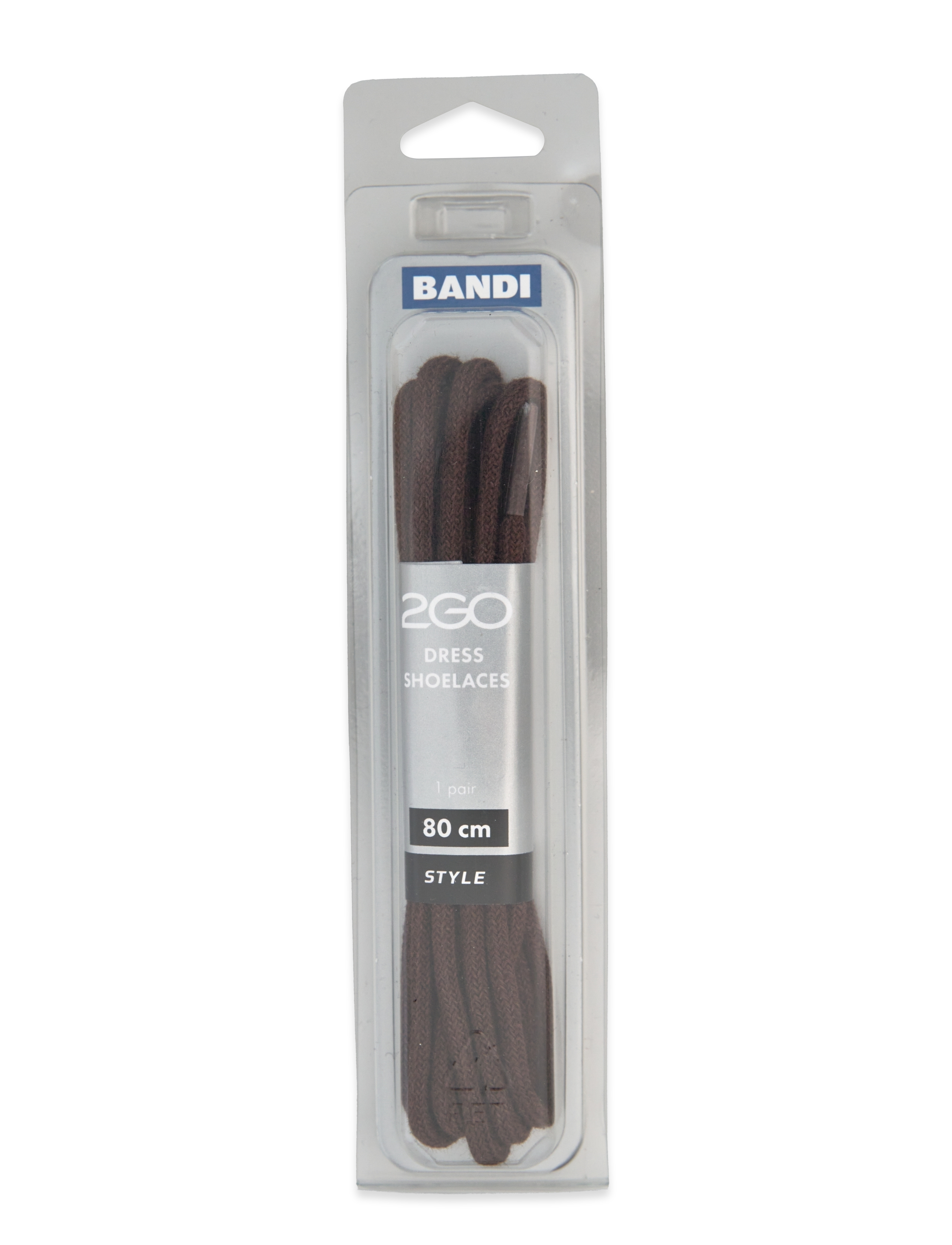 2GO 2Go Shoelace 418, 80 cm, Brown, Sko > Skotilbehør, Herre