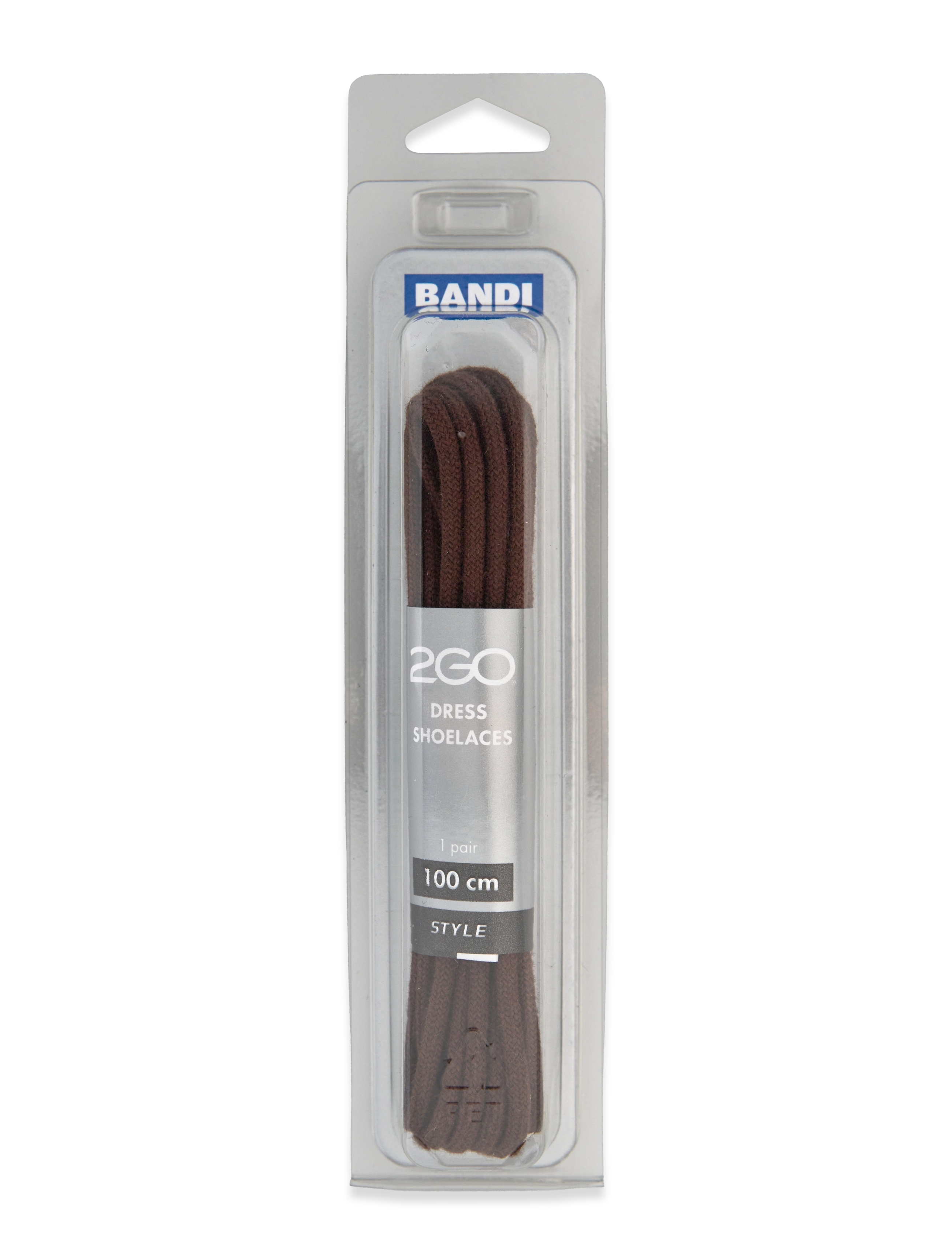 2GO Shoelace 422, 100 cm, Schuhe, Braun - Shoe Accessories, Männerswear