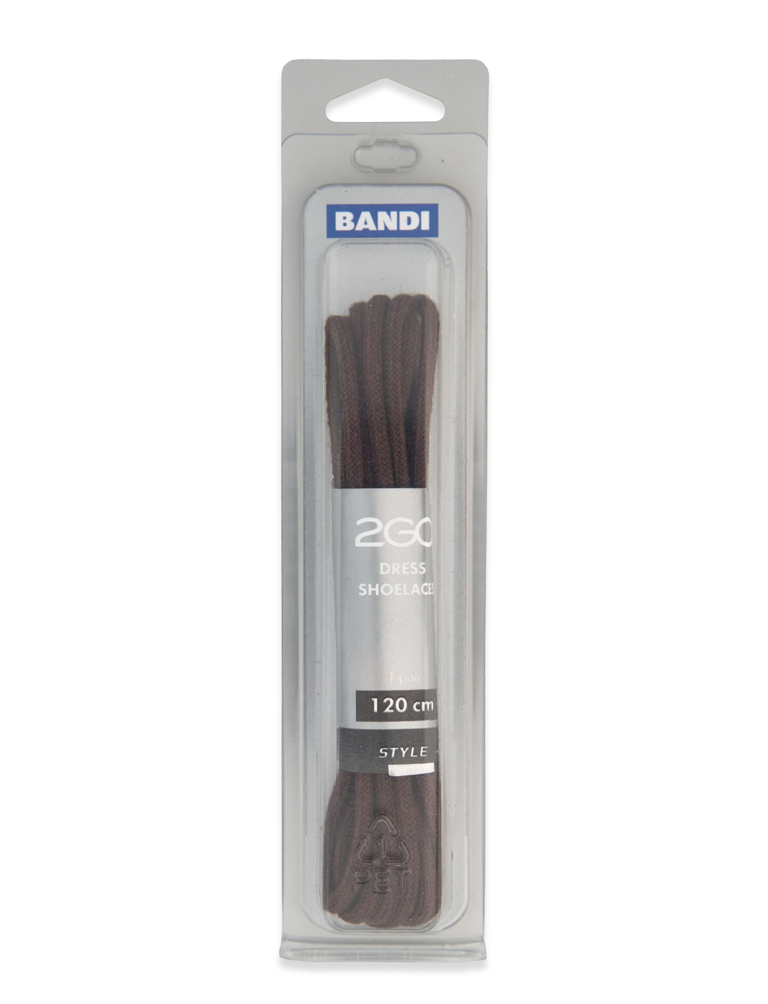 2GO 2Go Shoelace 427, 120 cm, Brown, Sko > Skotilbehør, Herre