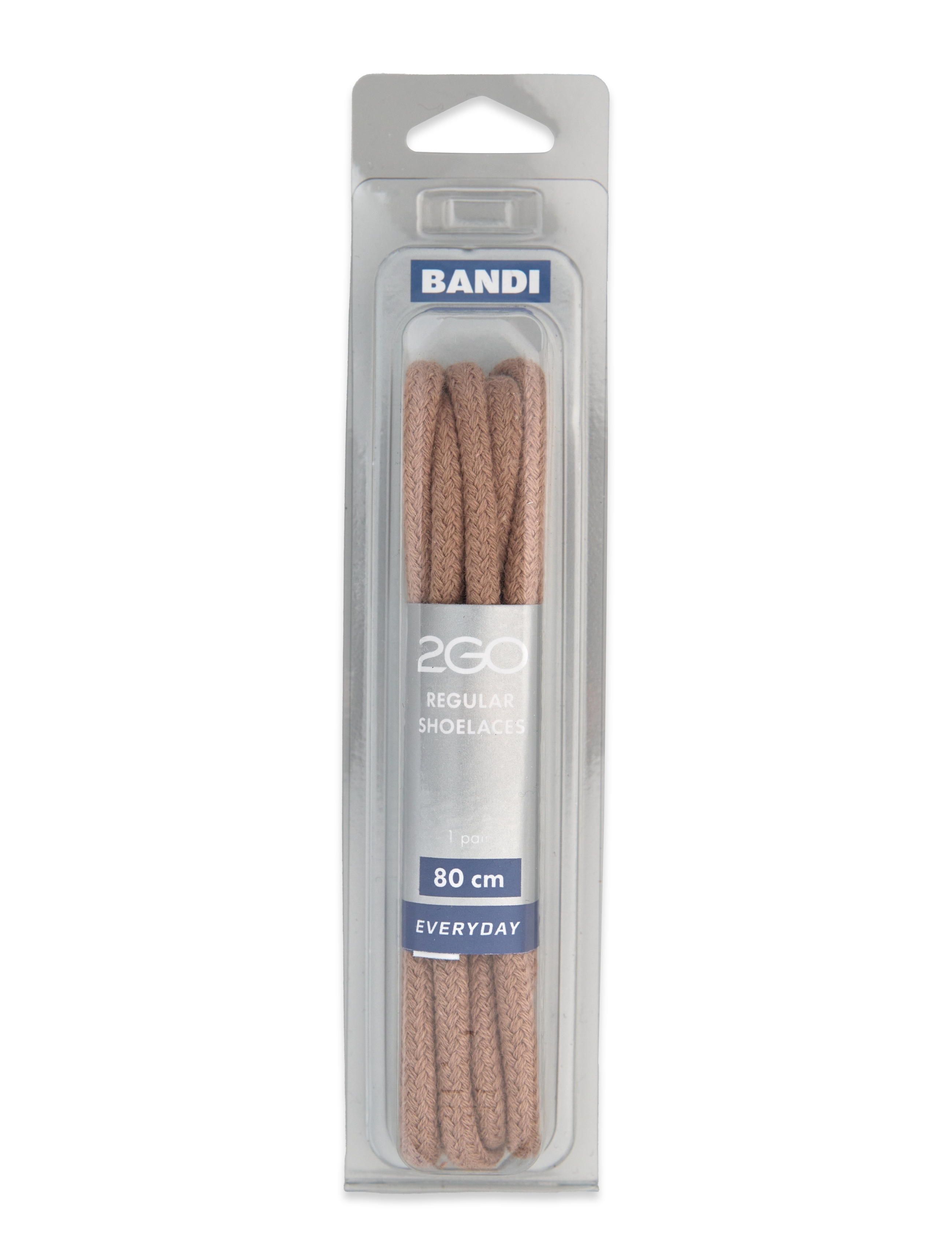 2GO 2Go Shoelace 470, 80 cm, Beige, Sko > Skotilbehør, Herre