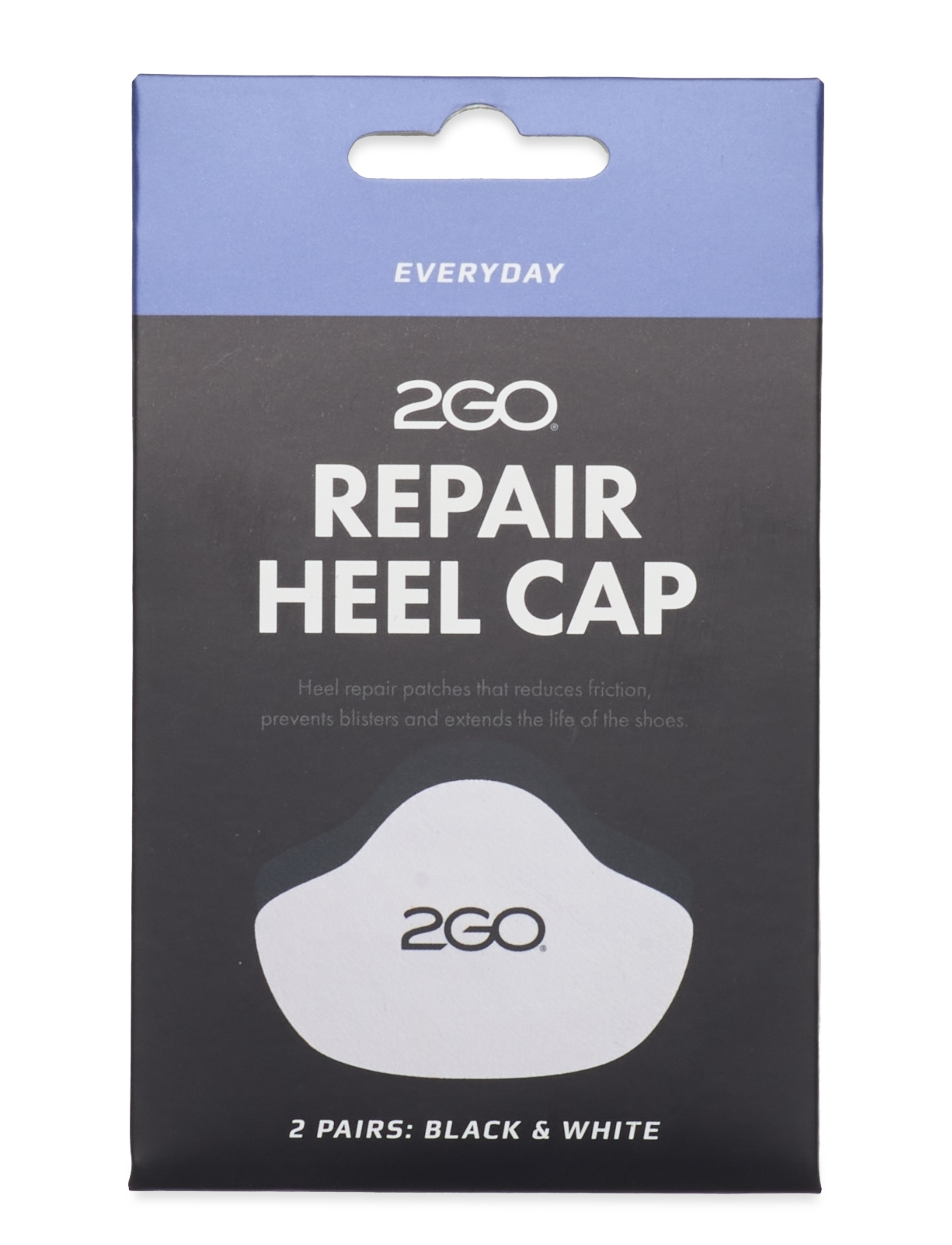2GO 2Go Repair Heel Cap 2 Pair, One Size, Black, Skotilbehør > Såler, Dame