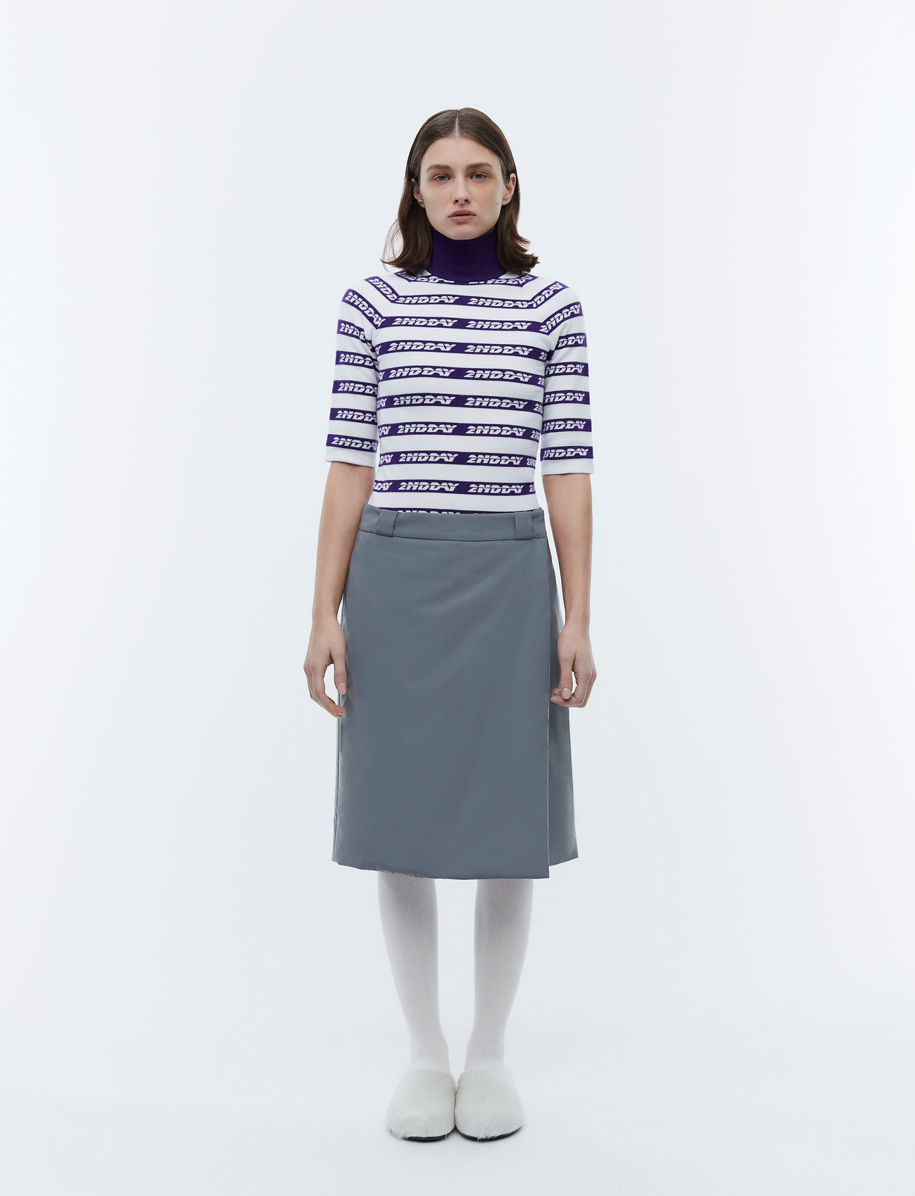 2NDDAY 2Nd Matt - Jacquard Knit - Purple - XXS