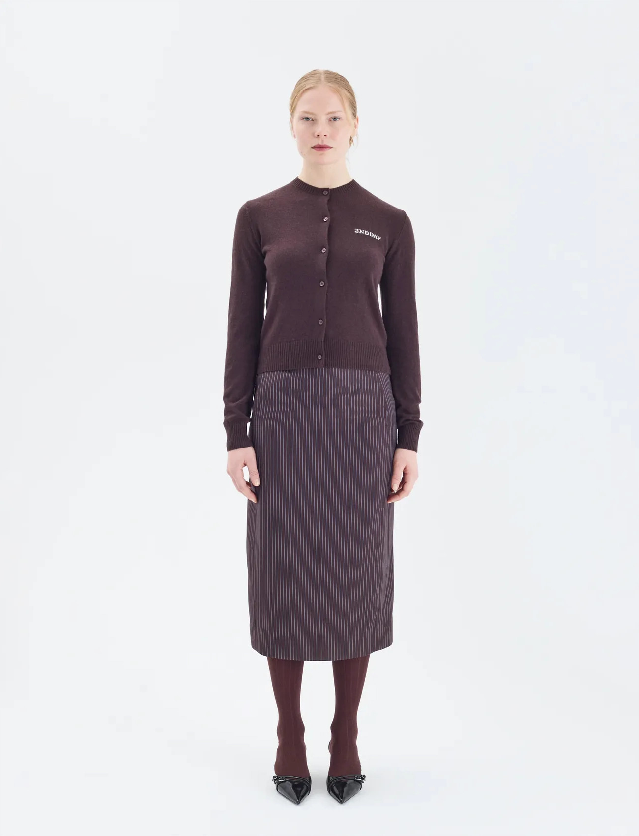 2NDDAY 2Nd Jaya - Pinstripe - Brown - 32
