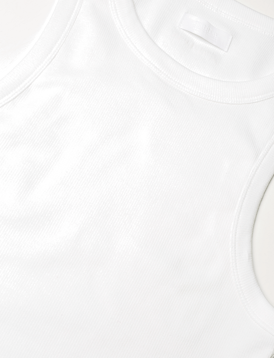2NDDAY - 2ND Purity TT - Daily Cotton Rib - linnen - brilliant white - 2