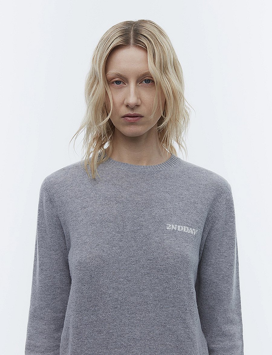 2NDDAY - 2ND Lance TT - Soft Wool Blend - pullover - light grey melange - 0