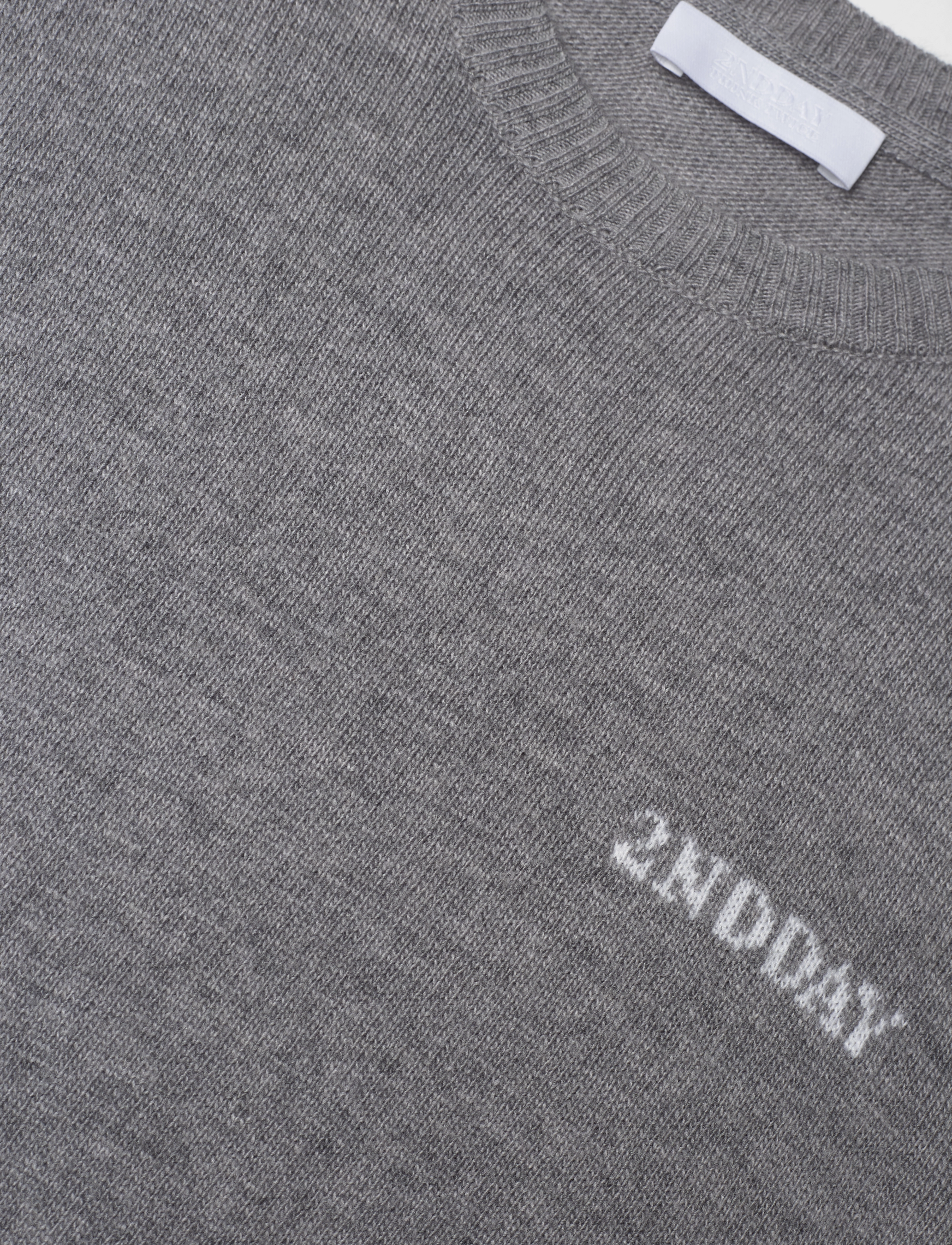 2NDDAY - 2ND Lance TT - Soft Wool Blend - trøjer - light grey melange - 4