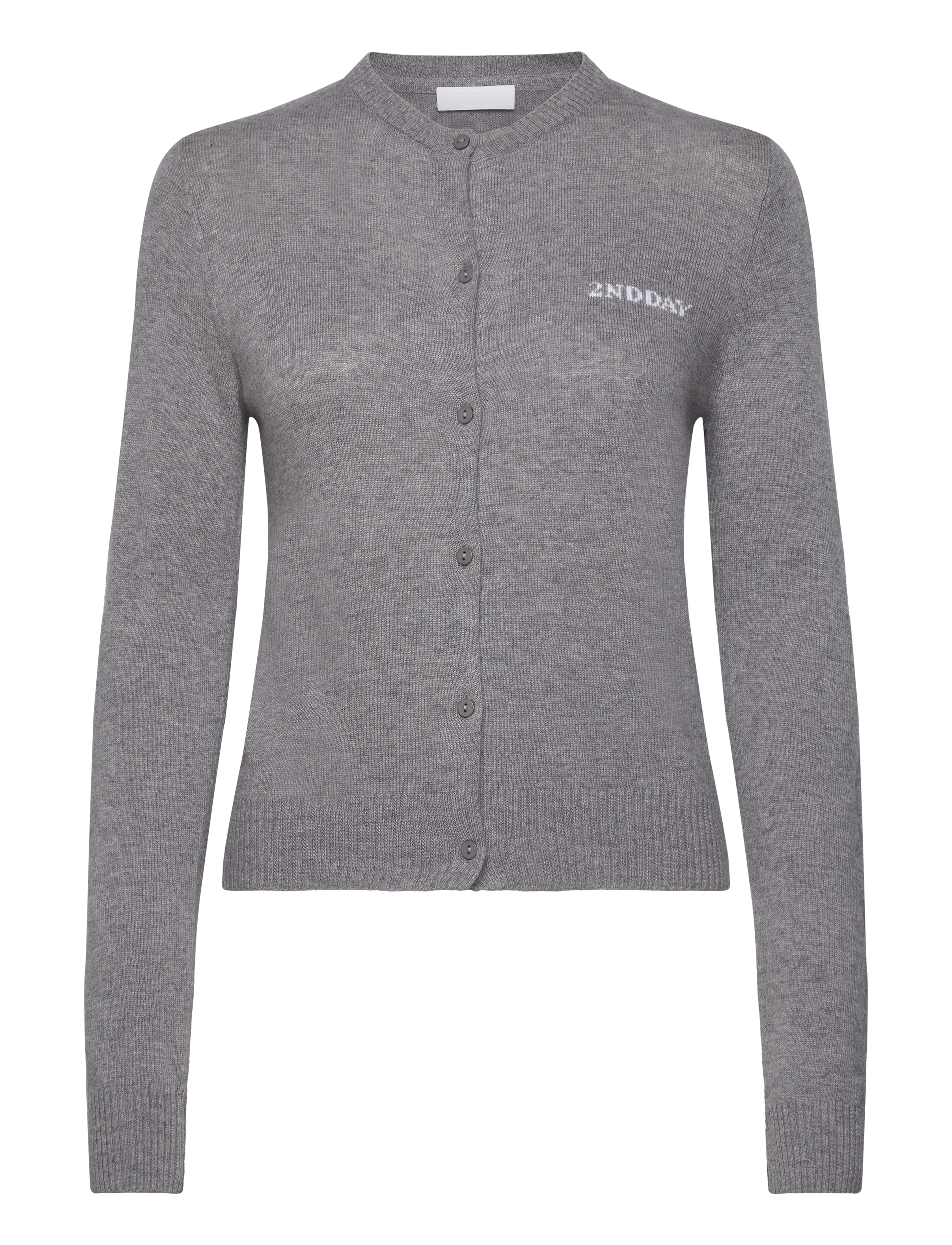 2NDDAY 2ND Vinny TT - Soft Wool Blend - 2NDDAY - LIGHT GREY MELANGE / grey
