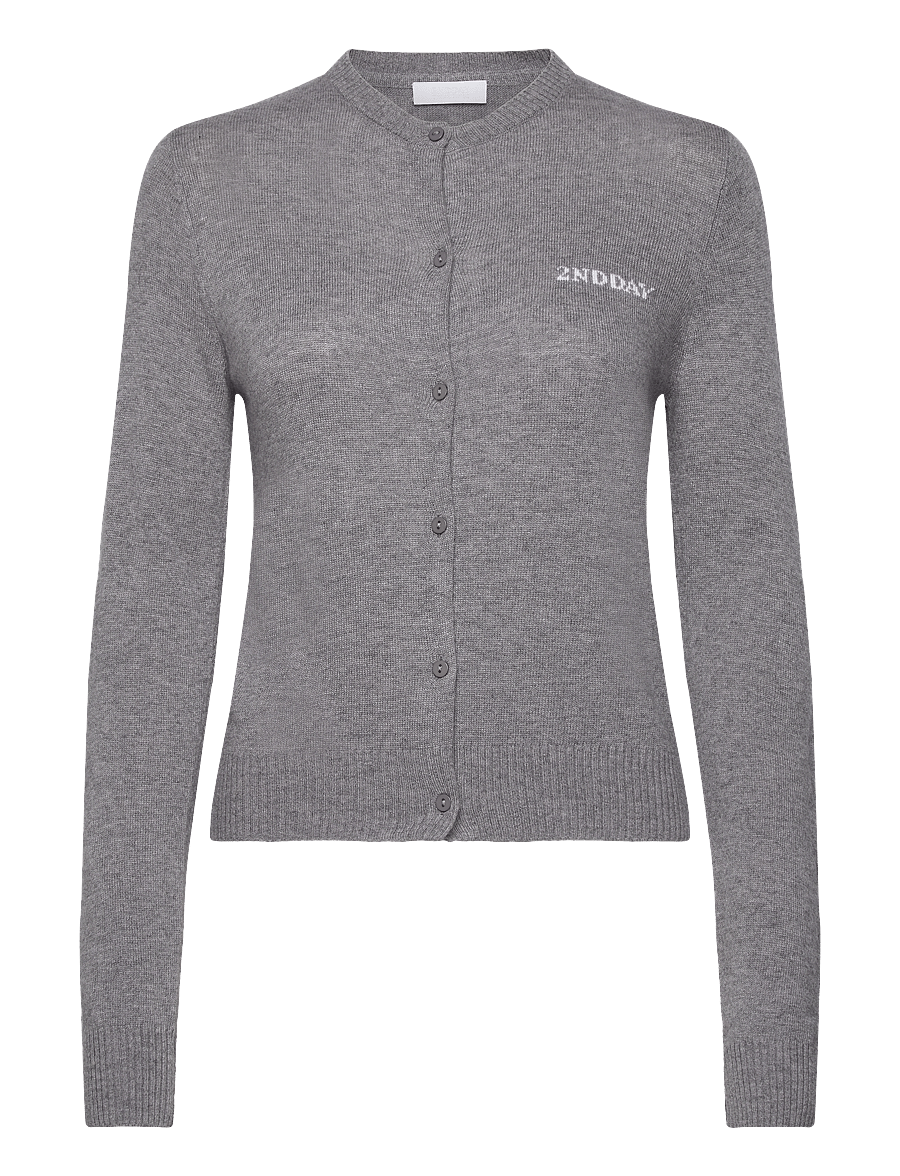 2NDDAY - 2ND Vinny TT - Soft Wool Blend - cardigans - light grey melange - 0