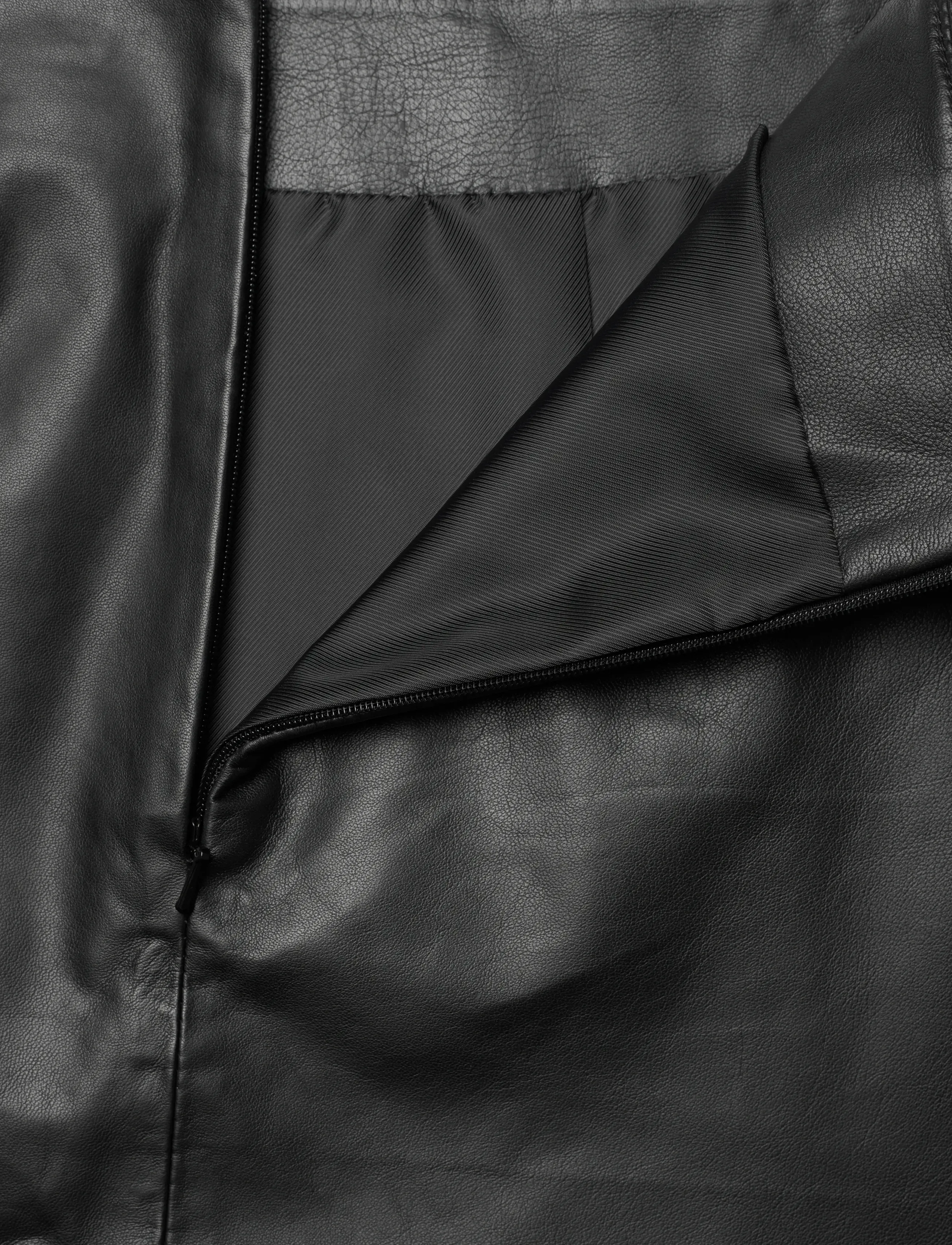 2NDDAY - 2ND Ceciliana - Classic Leather - nederdele i læder - 194008 meteorite (black) - 2