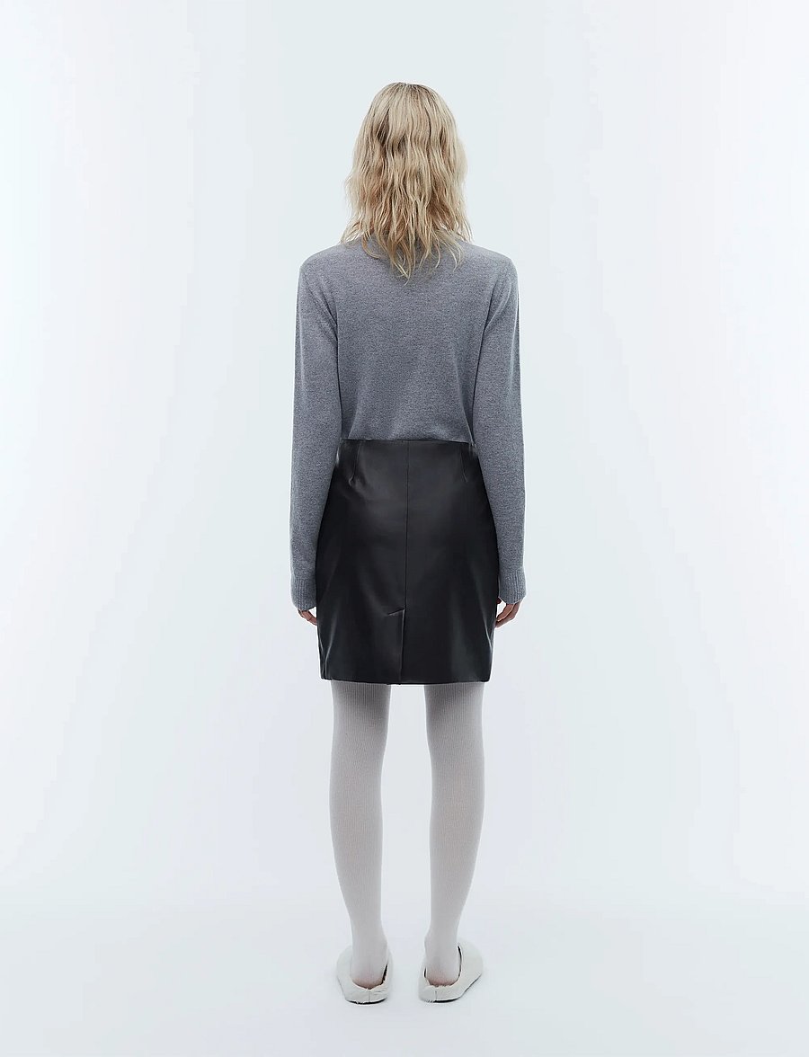 2NDDAY - 2ND Ceciliana - Classic Leather - lederröcke - meteorite (black) - 2
