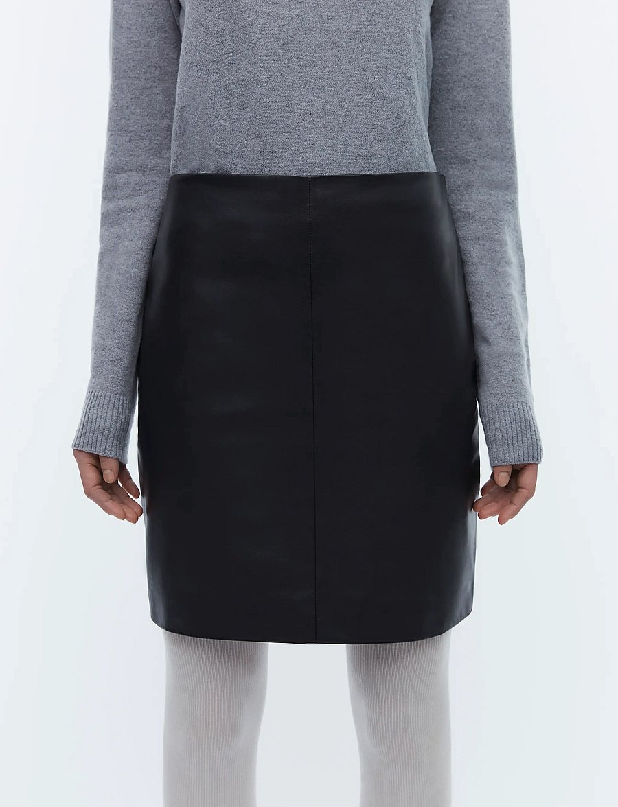 2NDDAY - 2ND Ceciliana - Classic Leather - lederröcke - meteorite (black) - 3