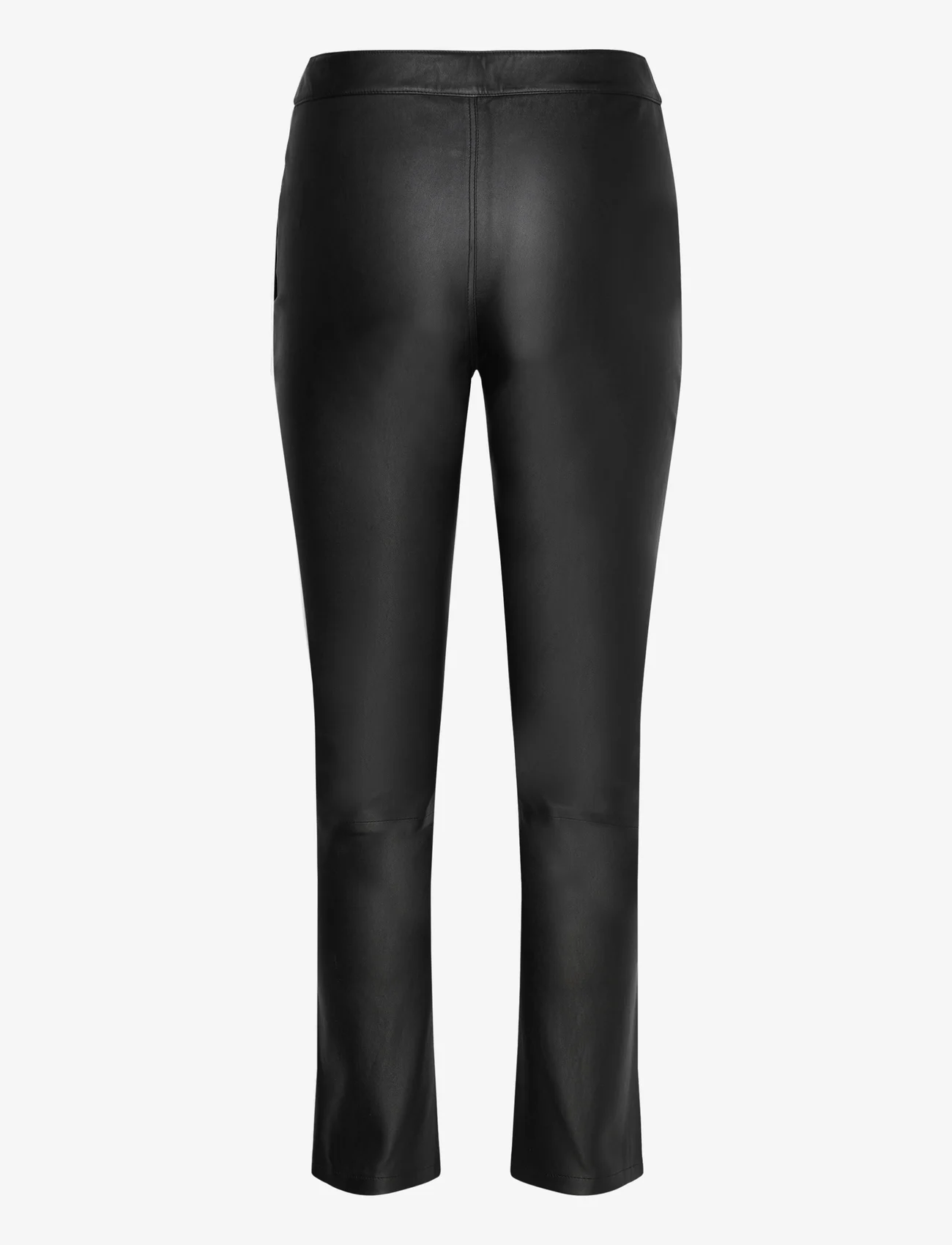 2NDDAY - 2ND Leya - Refined Stretch Leather - leather trousers - meteorite (black) - 1
