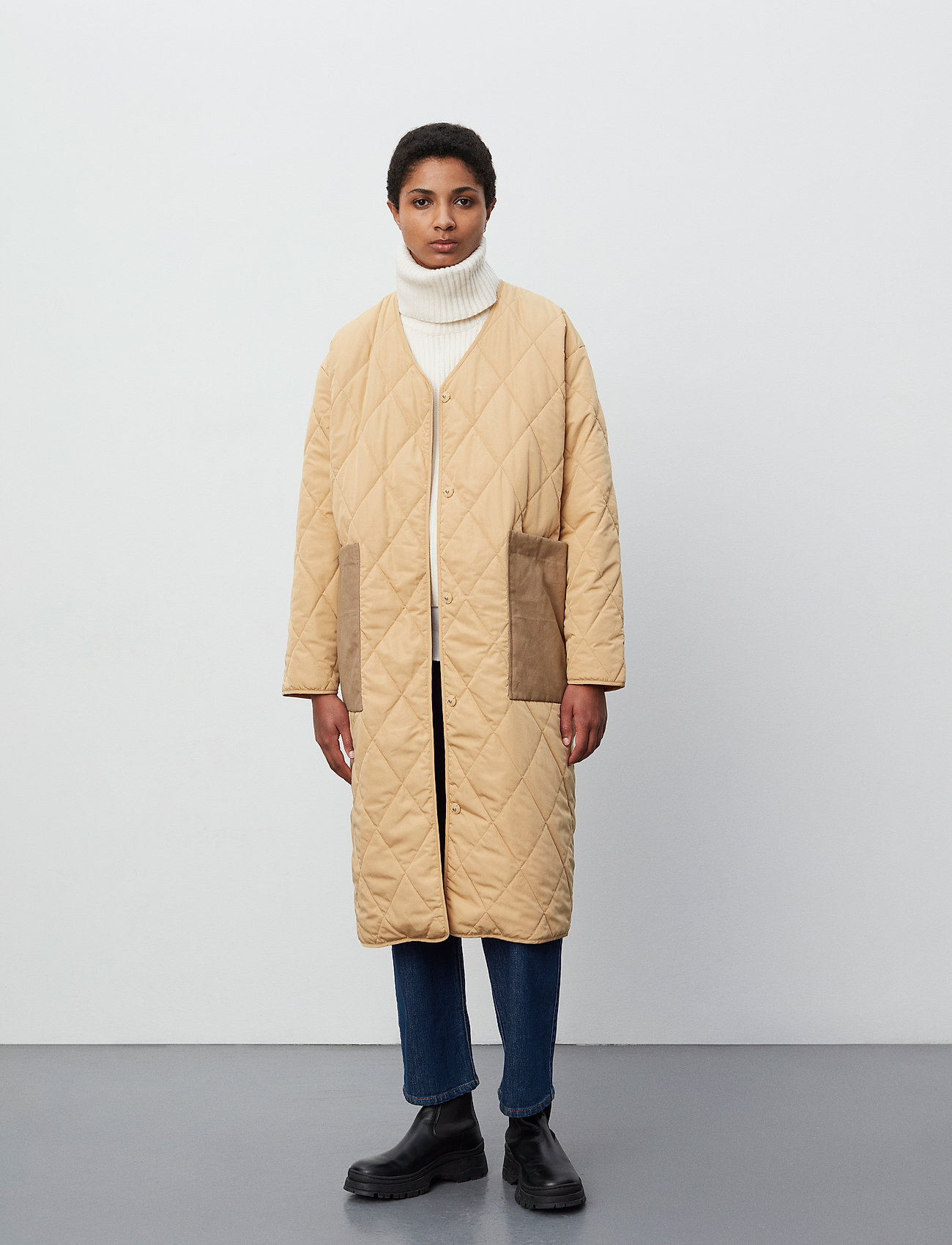 2NDDAY 2Nd Serena Thinktwice, 38, Beige, Jakker > Quiltede Jakker, Dame