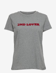 2NDDAY - 2ND Lover - t-shirts - medium grey mel. - 0