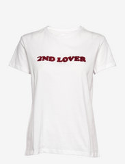 2NDDAY - 2ND Lover - t-paidat - white /red print - 0