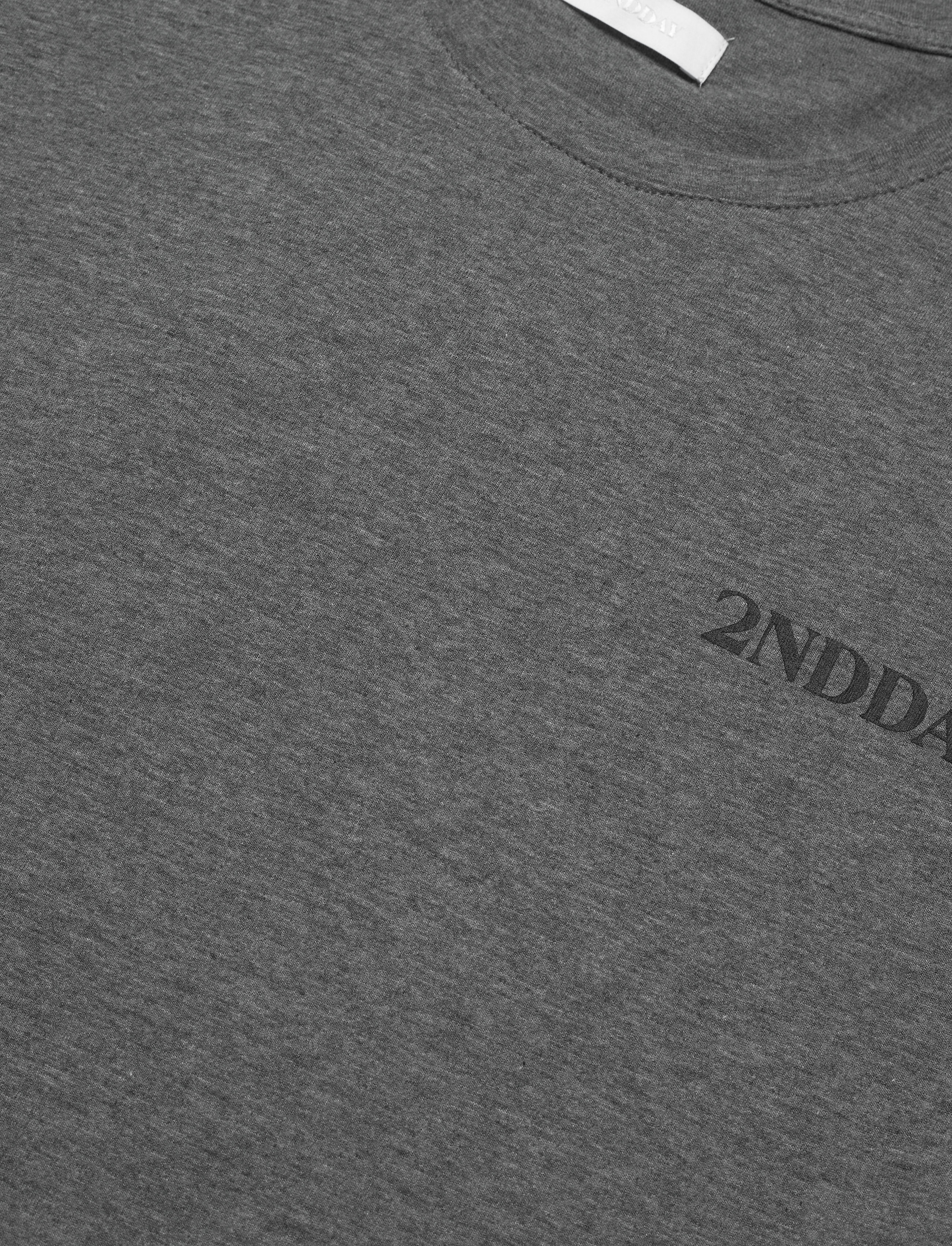 2NDDAY - 2ND Pure Logo - t-shirts - medium grey mel. - 2