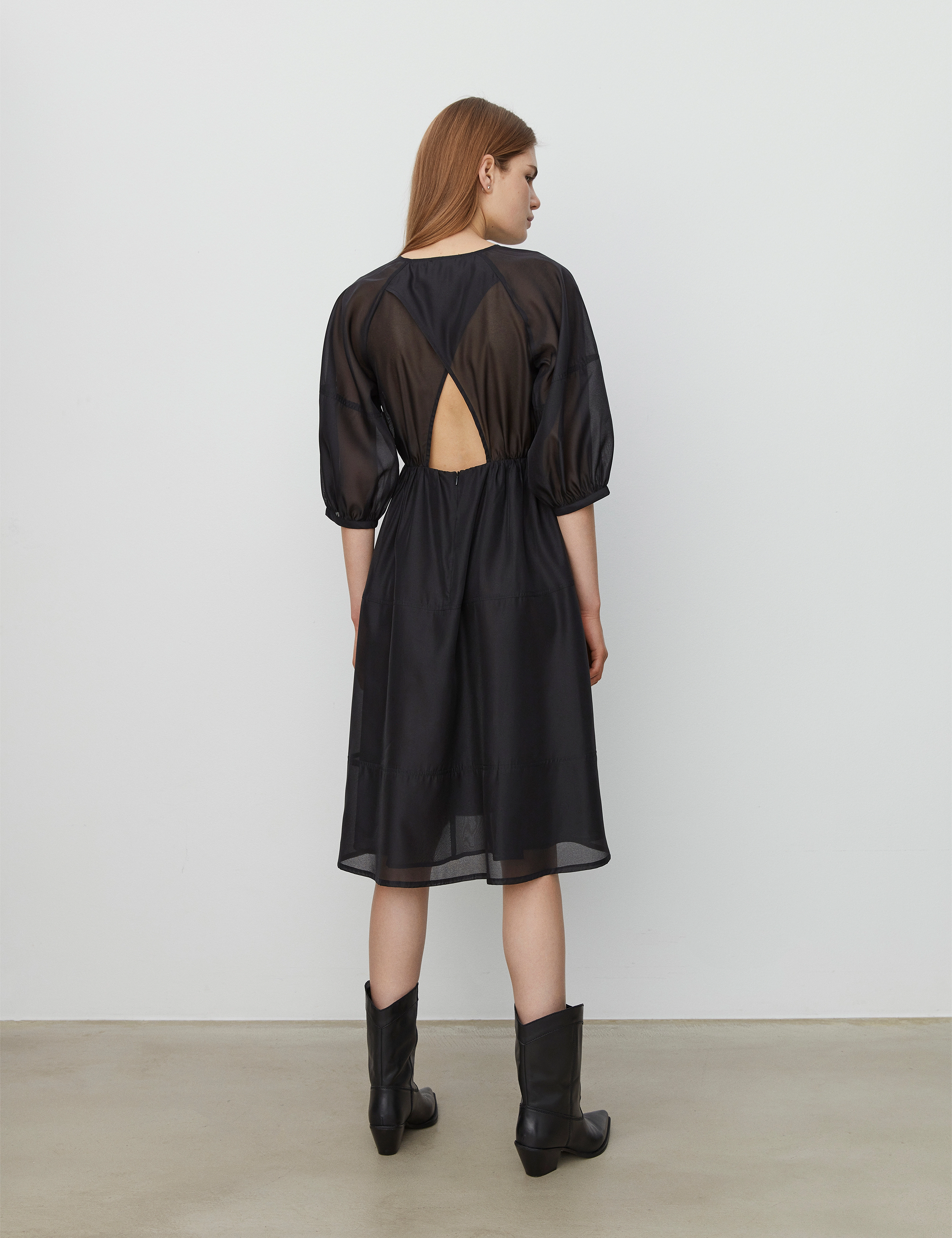 2NDDAY - 2ND Clotilde - Structural Opacity - midi-kleider - jet black - 4