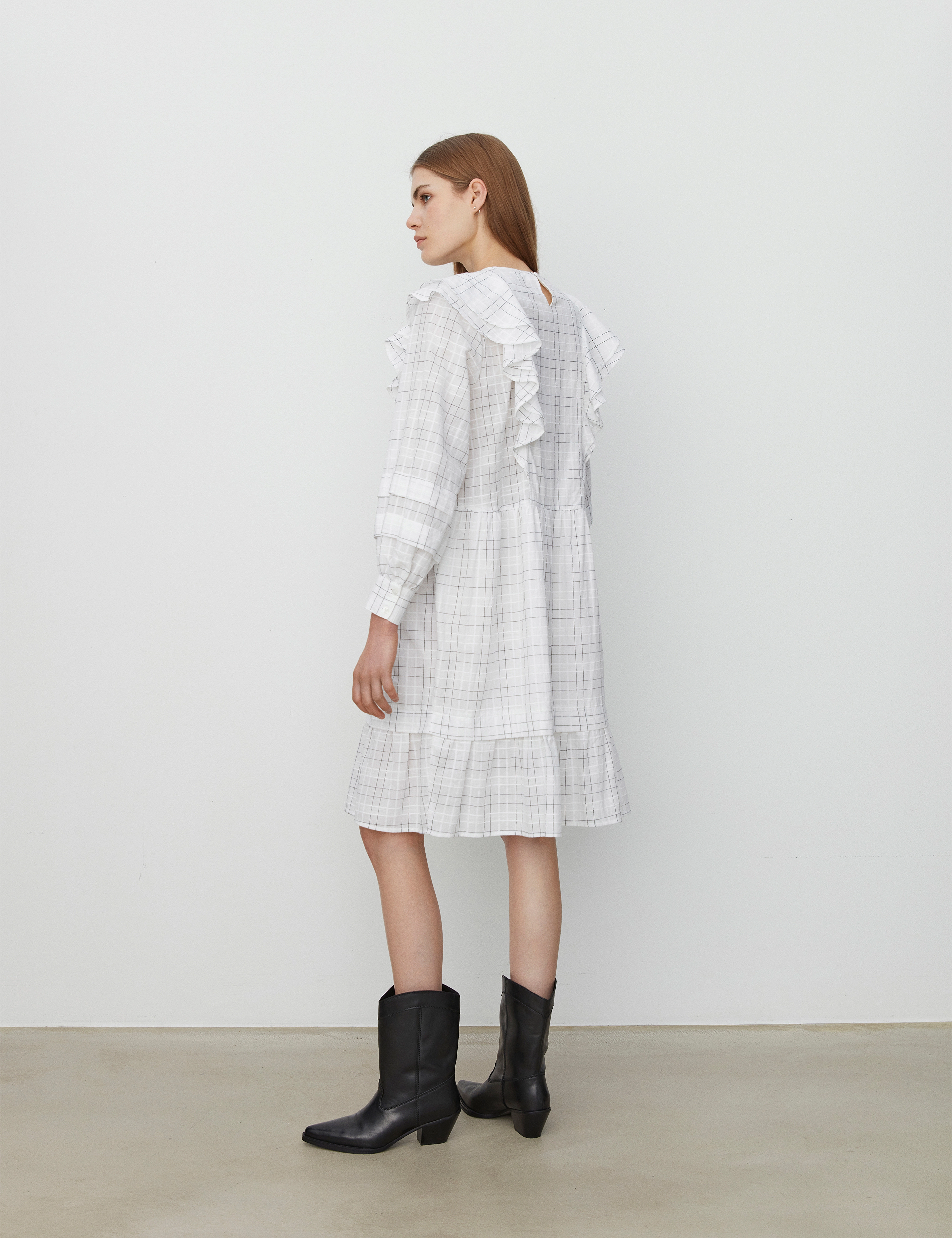 2NDDAY - 2ND Aletta - Refined Check - midikleider - jet stream - 3