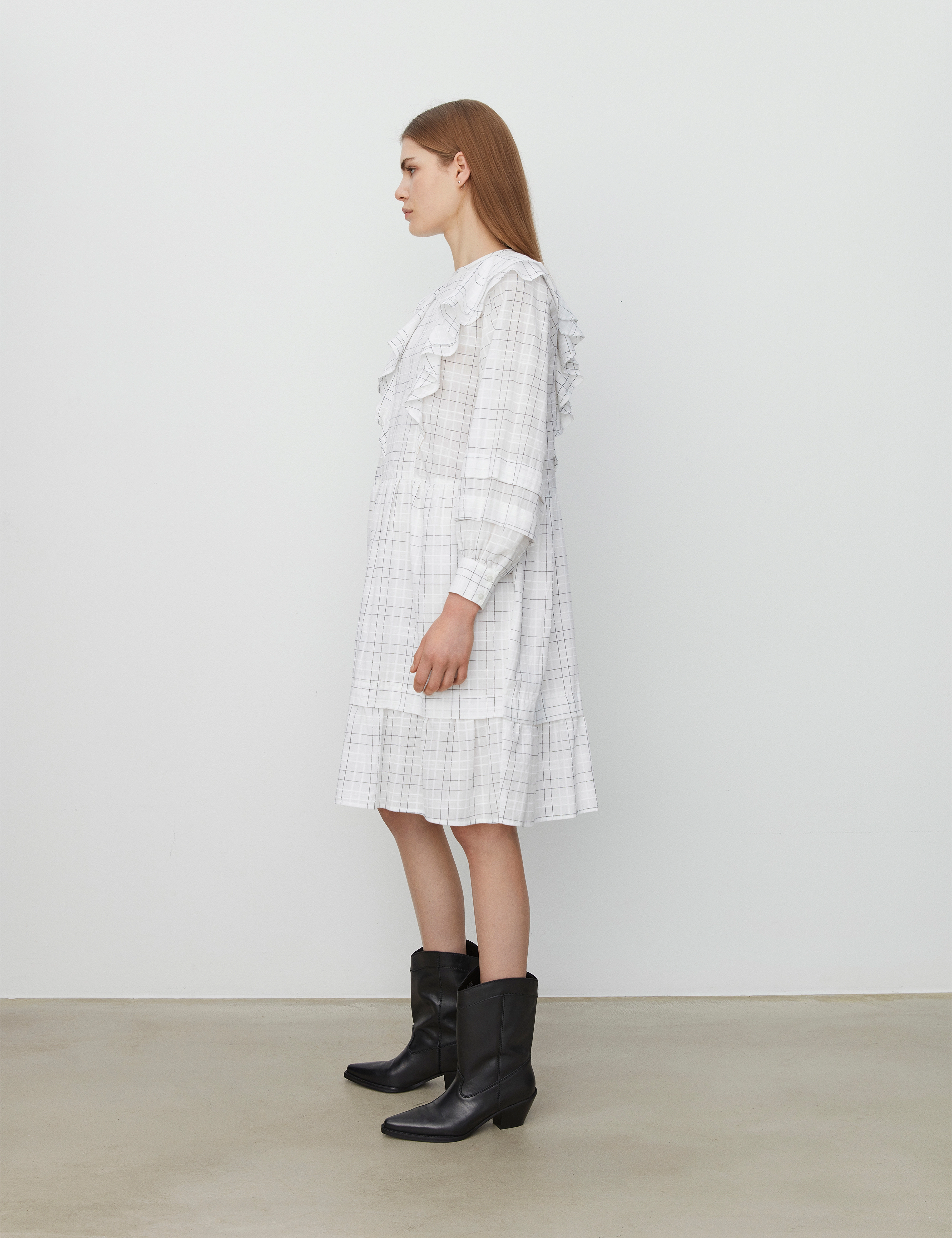 2NDDAY - 2ND Aletta - Refined Check - midikleider - jet stream - 4