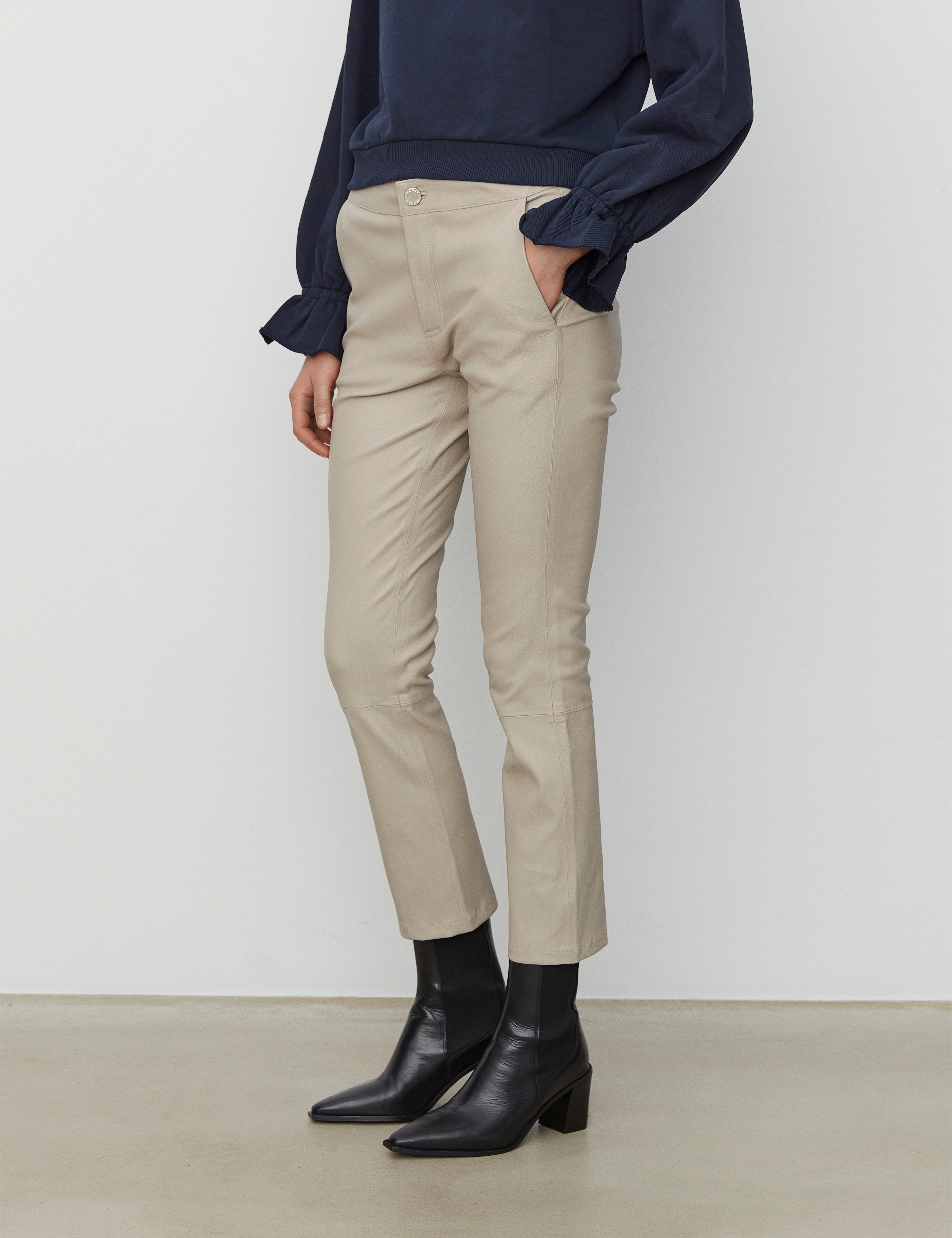2NDDAY - 2ND Leya - Stretch Leather - feather grey - 3