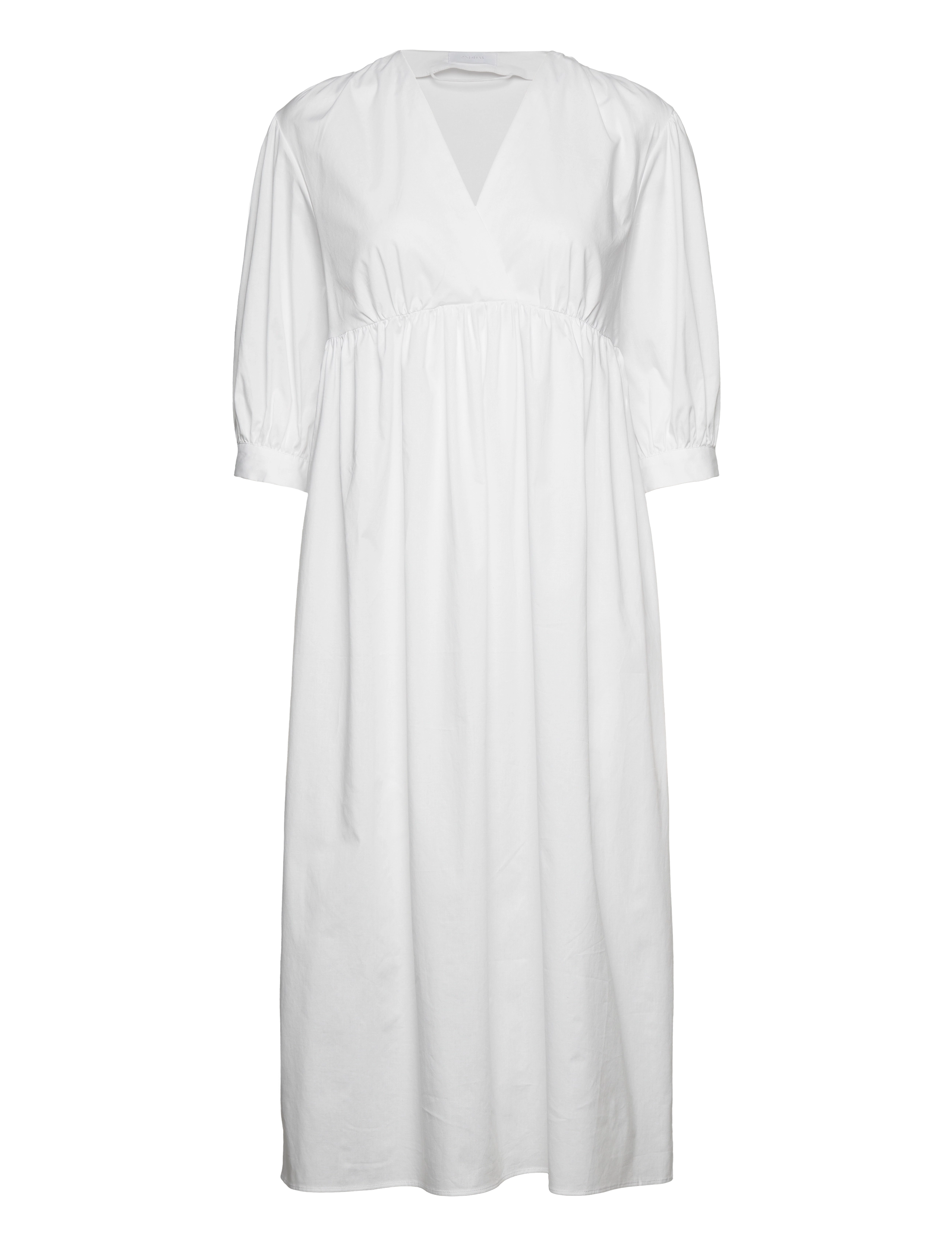 2NDDAY - 2ND Freda - Soft Cotton Solid - midi kjoler - bright white - 2