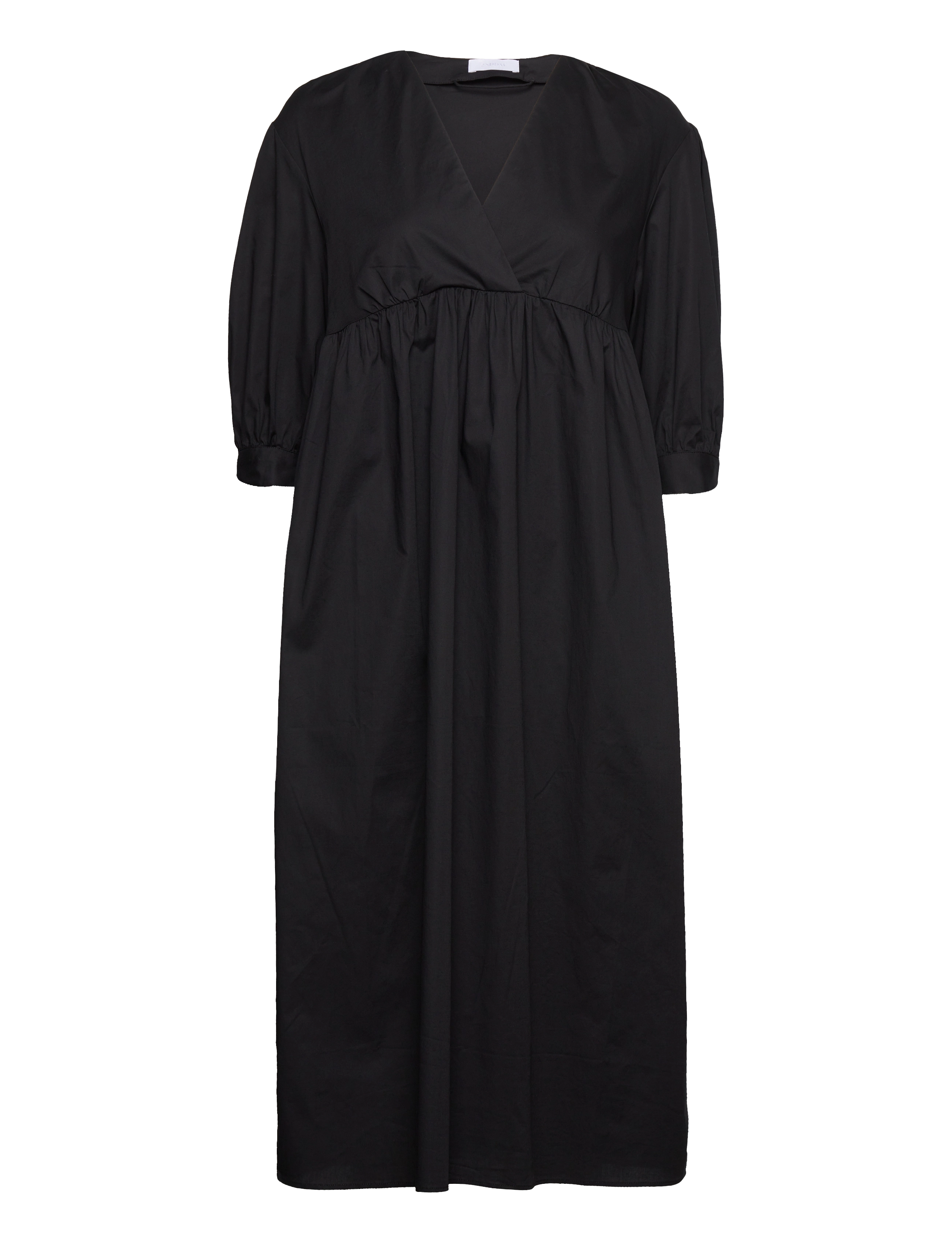 2NDDAY - 2ND Freda - Soft Cotton Solid - midikleider - deep black - 2