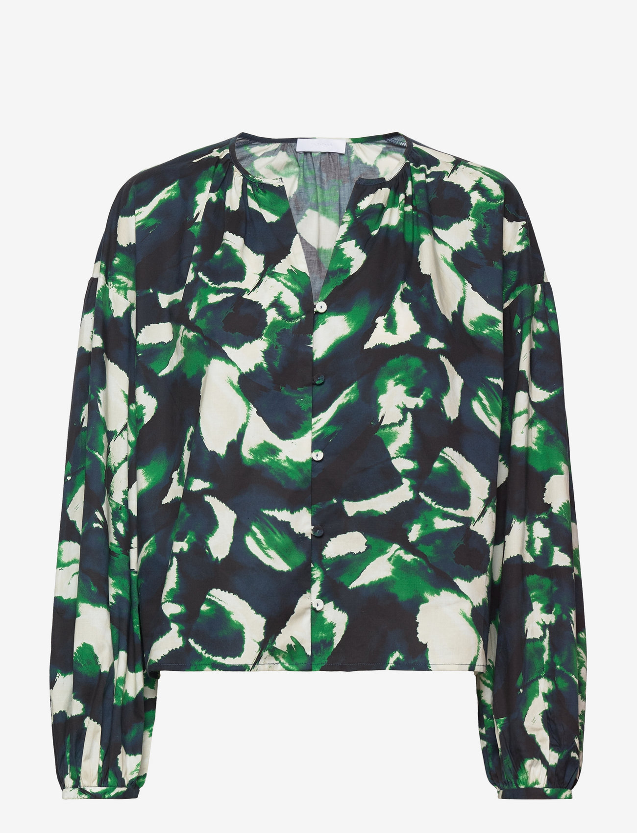 2NDDAY - 2ND Ava - Soft Cotton Print - langærmede bluser - shades green - 0