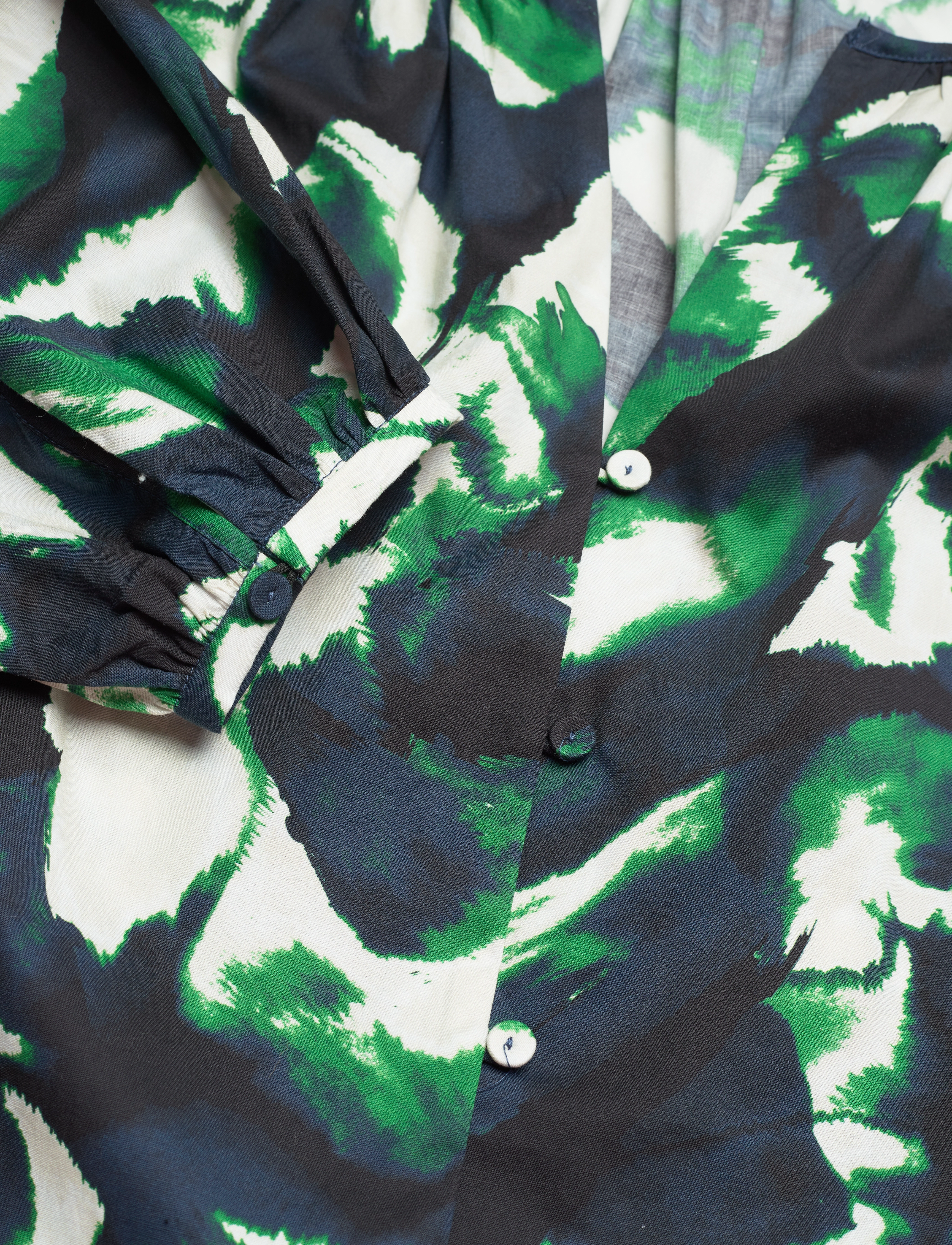 2NDDAY - 2ND Ava - Soft Cotton Print - pikkade varrukatega pluusid - shades green - 2
