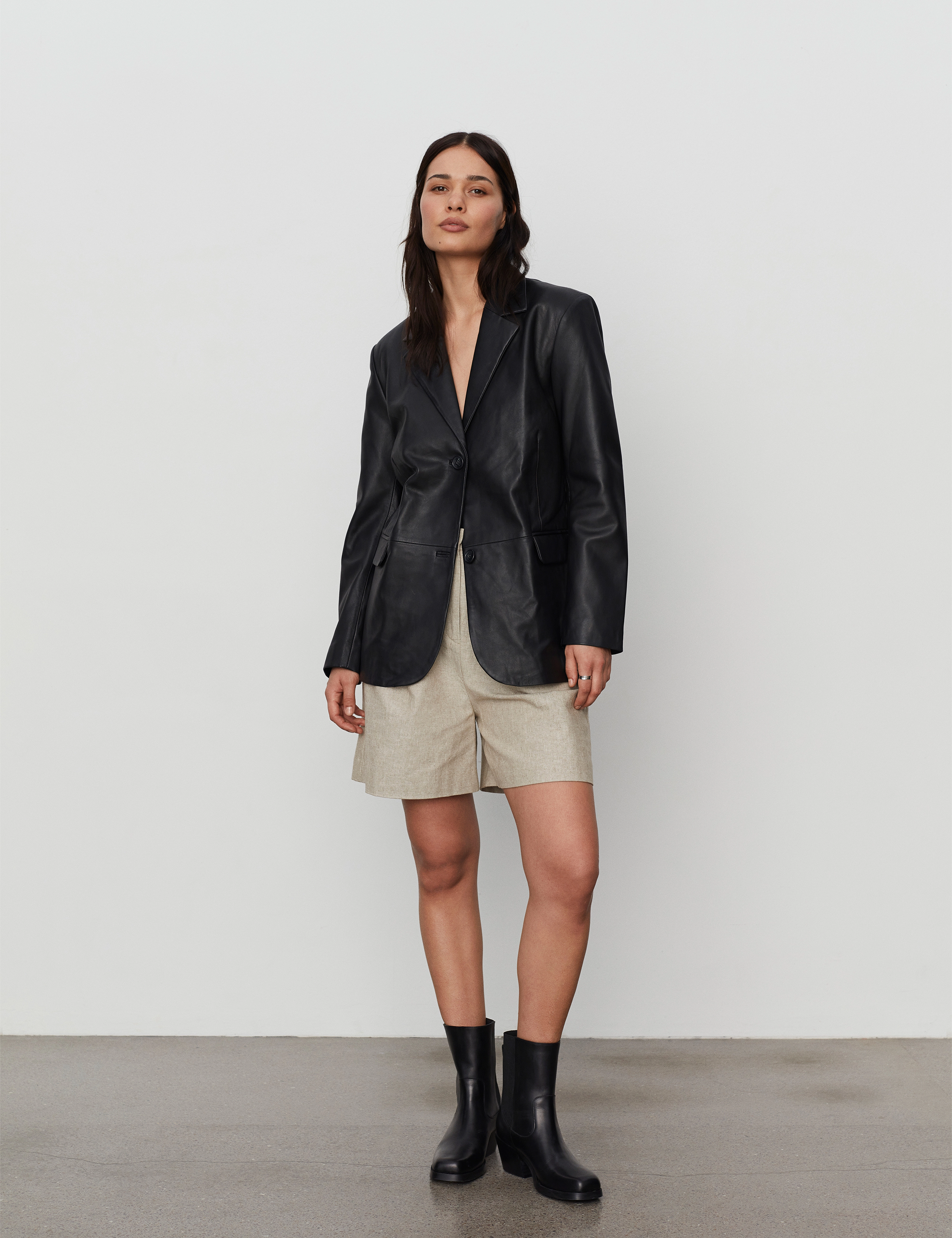2NDDAY - 2ND Barnett - Refined Leather - deep black - 2