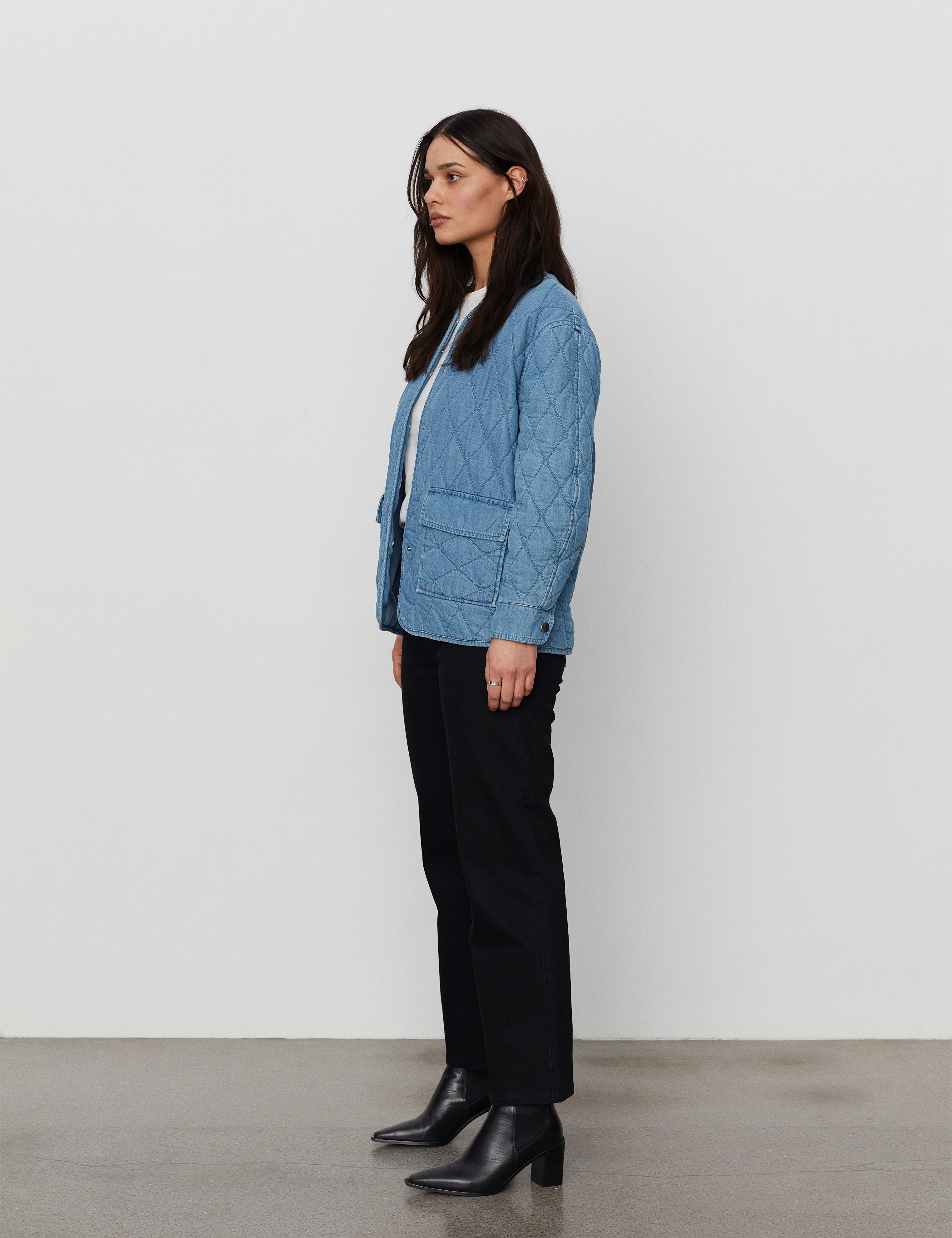 2NDDAY - 2ND Braxton TT - Quilted Chambray - light blue - 4