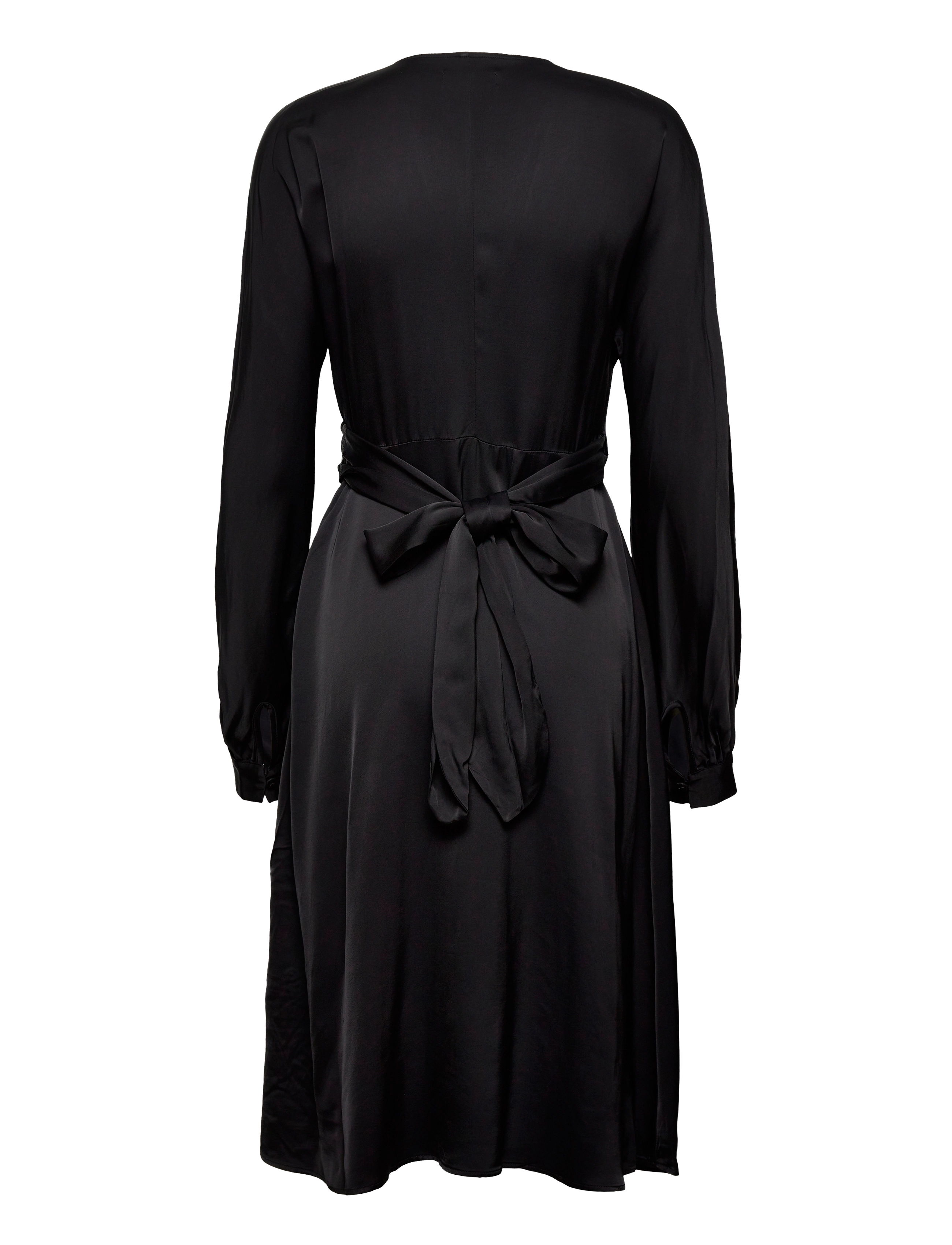 2NDDAY - 2ND Serene - Fluid Satin - slå-om-kjoler - meteorite (black) - 1