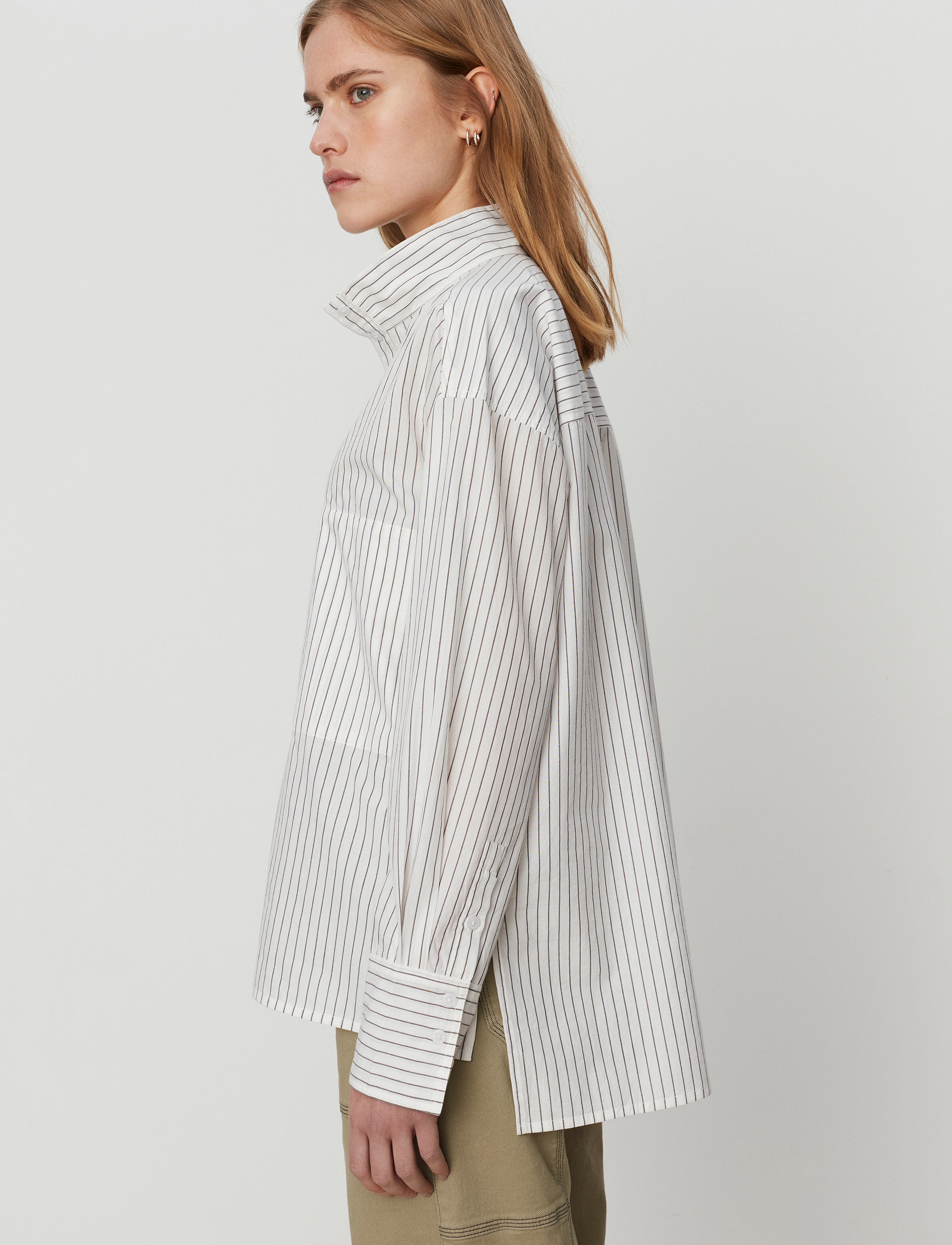 2NDDAY - 2ND Troi - Cotton Sense Stripe - soft stripe grey - 4