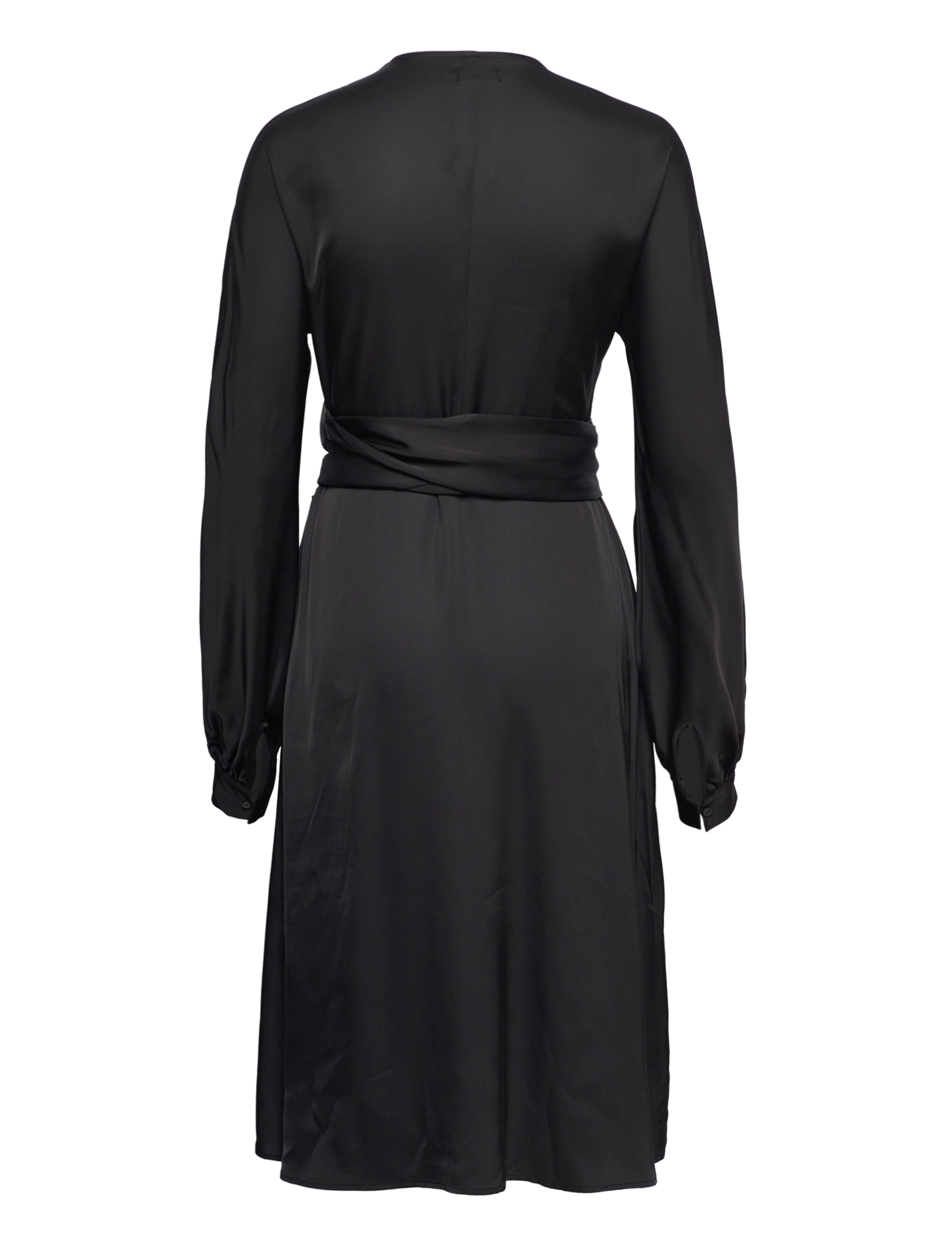2NDDAY - 2ND Serene - Fluid Satin - slå-om-kjoler - jet black - 1