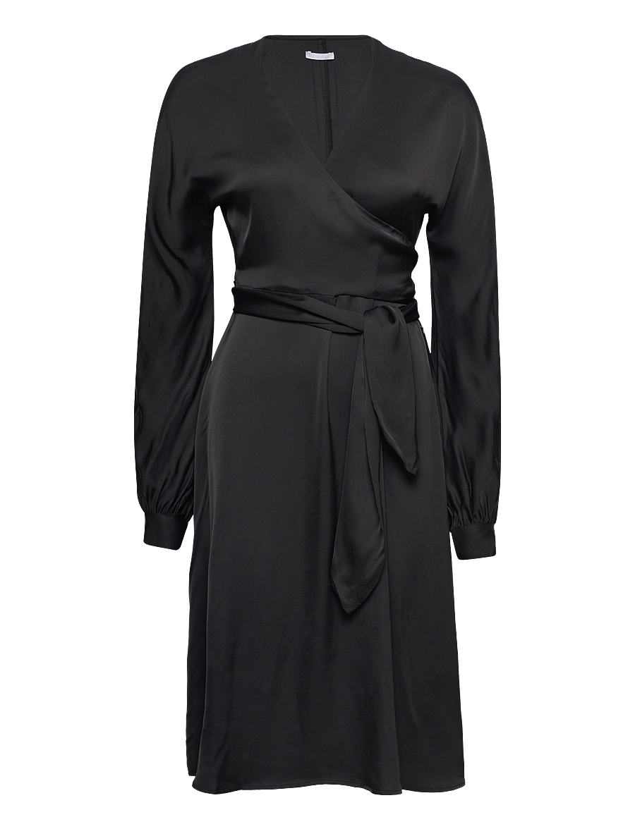 2NDDAY - 2ND Serene - Fluid Satin - slå-om-kjoler - meteorite (black) - 0