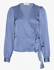 2NDDAY - 2ND Harlow - Fluid Satin - long-sleeved blouses - quit harbor - 0