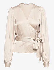 2NDDAY - 2ND Harlow - Fluid Satin - long-sleeved blouses - silver lining - 0