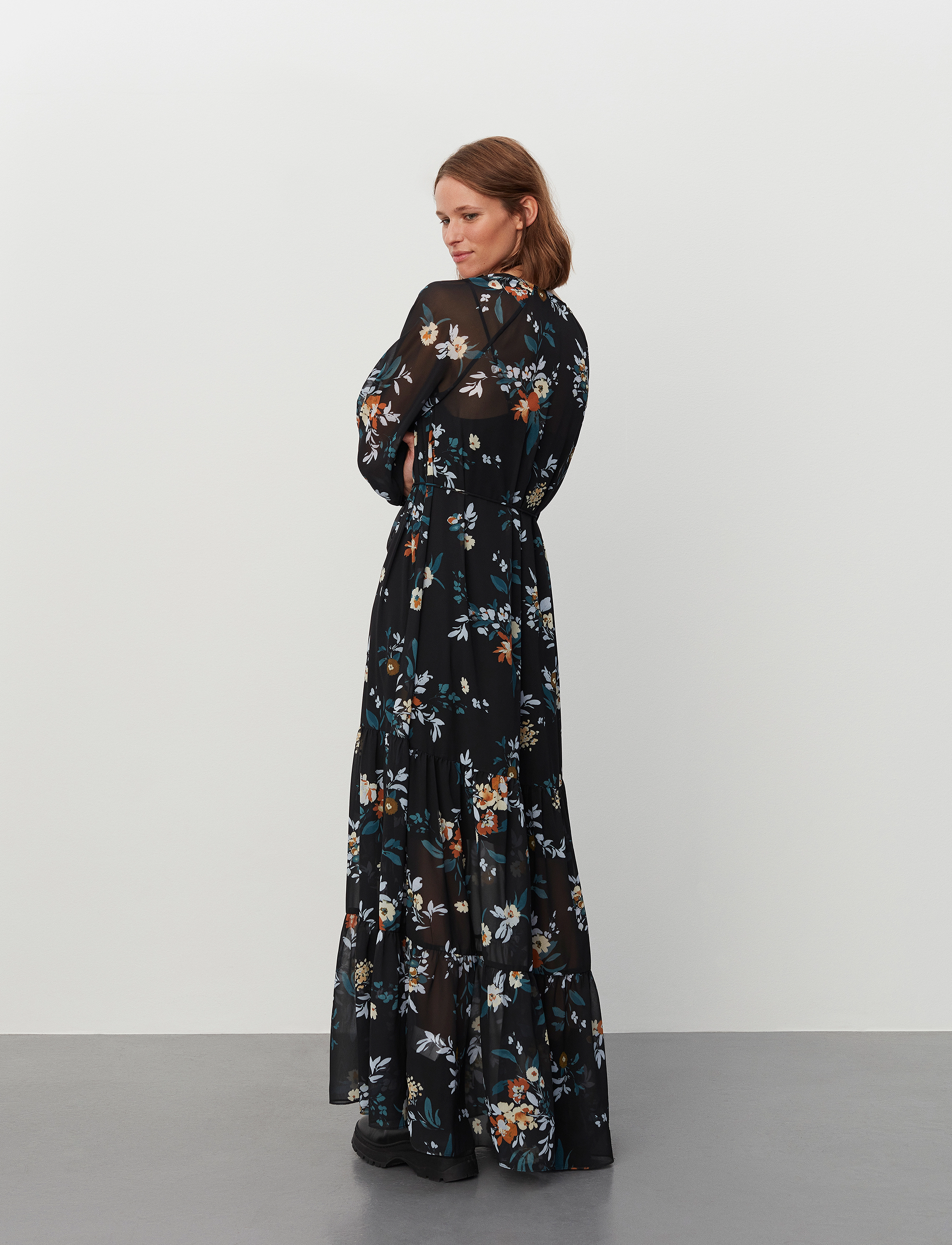 2NDDAY 2ND Drisana TT - Sheer Sensation - Klänningar - FLORAL COMPOSITION BLACK / black