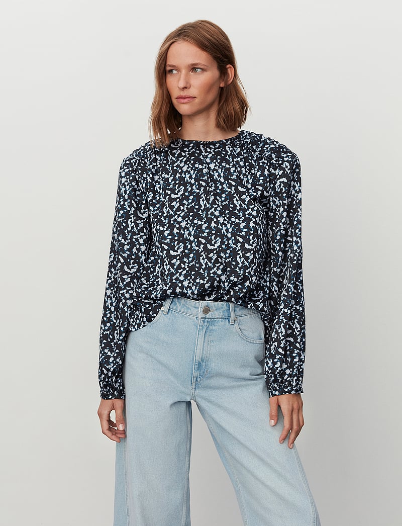 2NDDAY - 2ND Chaya - Drapy Twill Print - langærmede bluser - petit void blue - 0