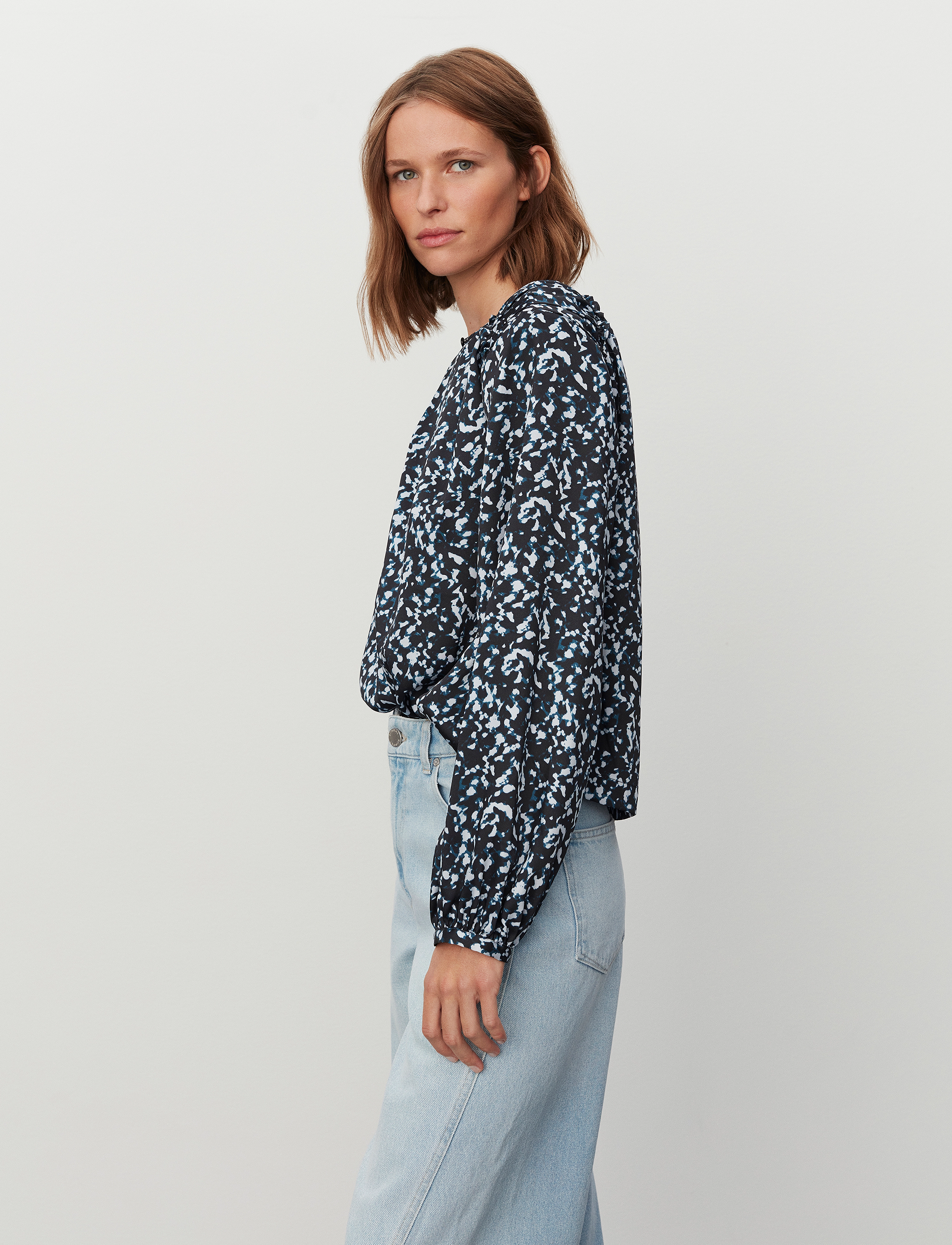 2NDDAY - 2ND Chaya - Drapy Twill Print - langærmede bluser - petit void blue - 3